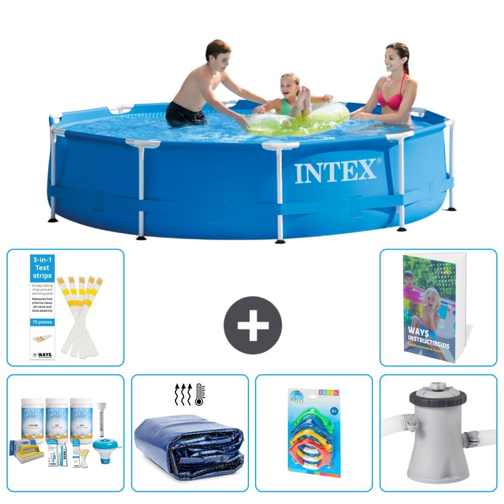 INTEX Basen ze stelażem Okrągły - 305x76 cm - 7-częściowy S108