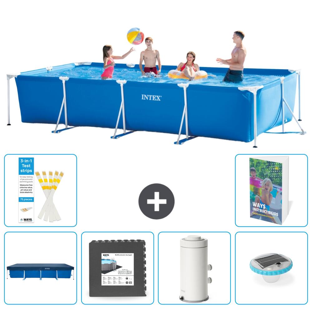 INTEX Basen ze stelażem Prostokątny - 450x220x84 cm - 7-częściowy S138