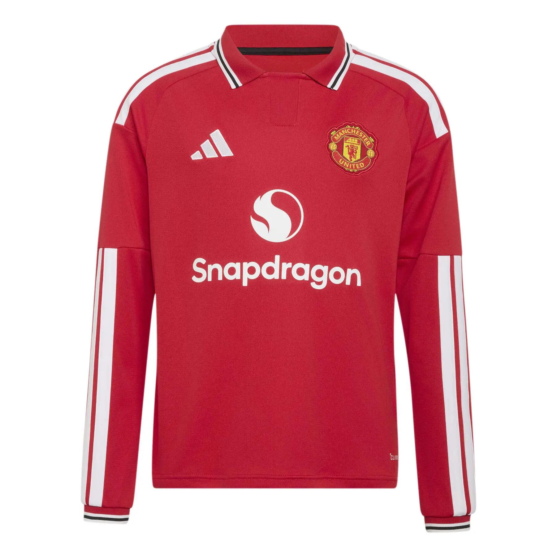 Koszulka domowa z długim rękawem dla dzieci Manchester United 2026/27
