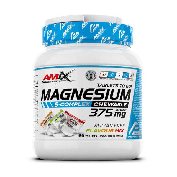 Kompleks magnezu 5 – 60 mieszanych tabletek do żucia Amix Nutrition