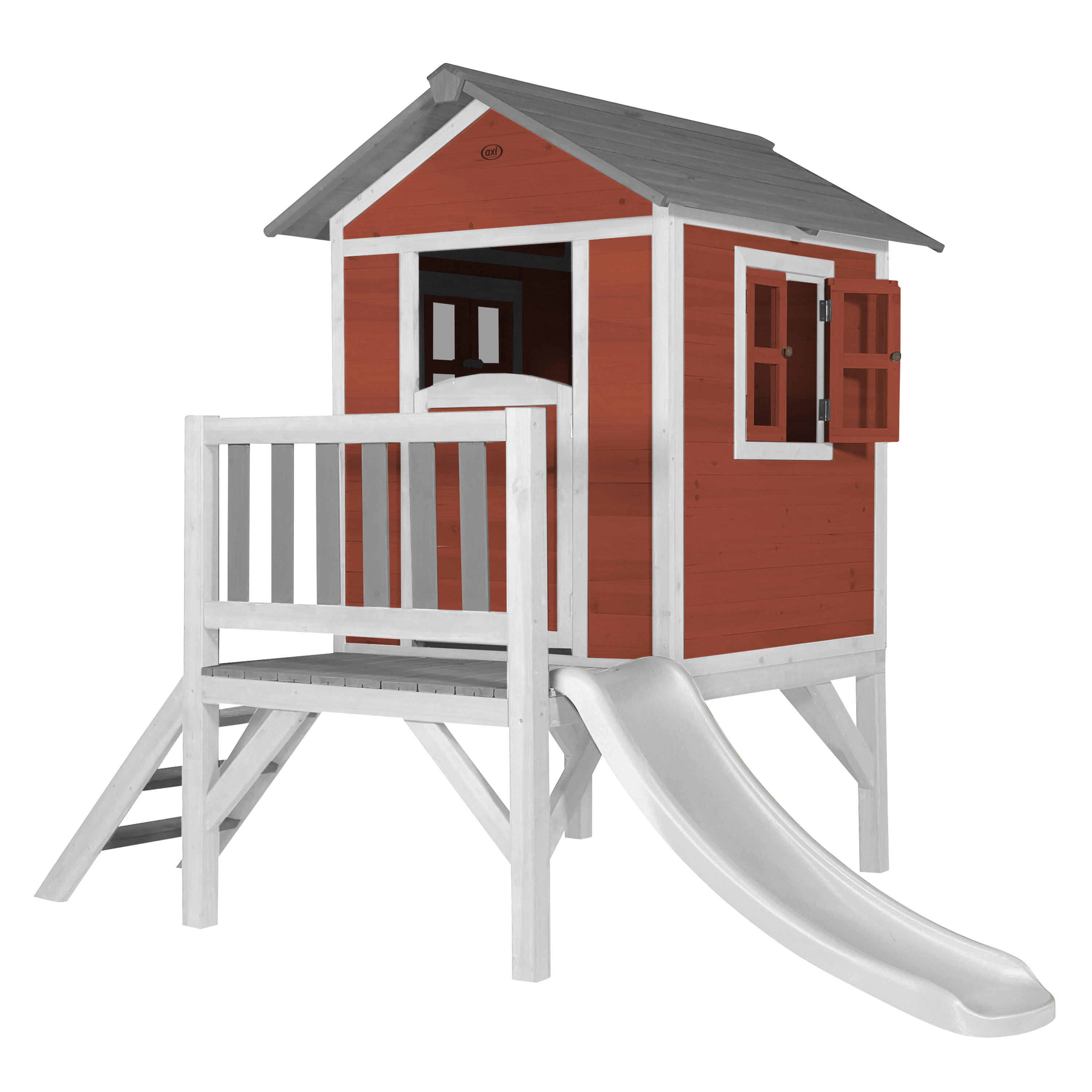 Domek dla dzieci AXI Beach Lodge XL, drewniana zjezdzalnia FSC
