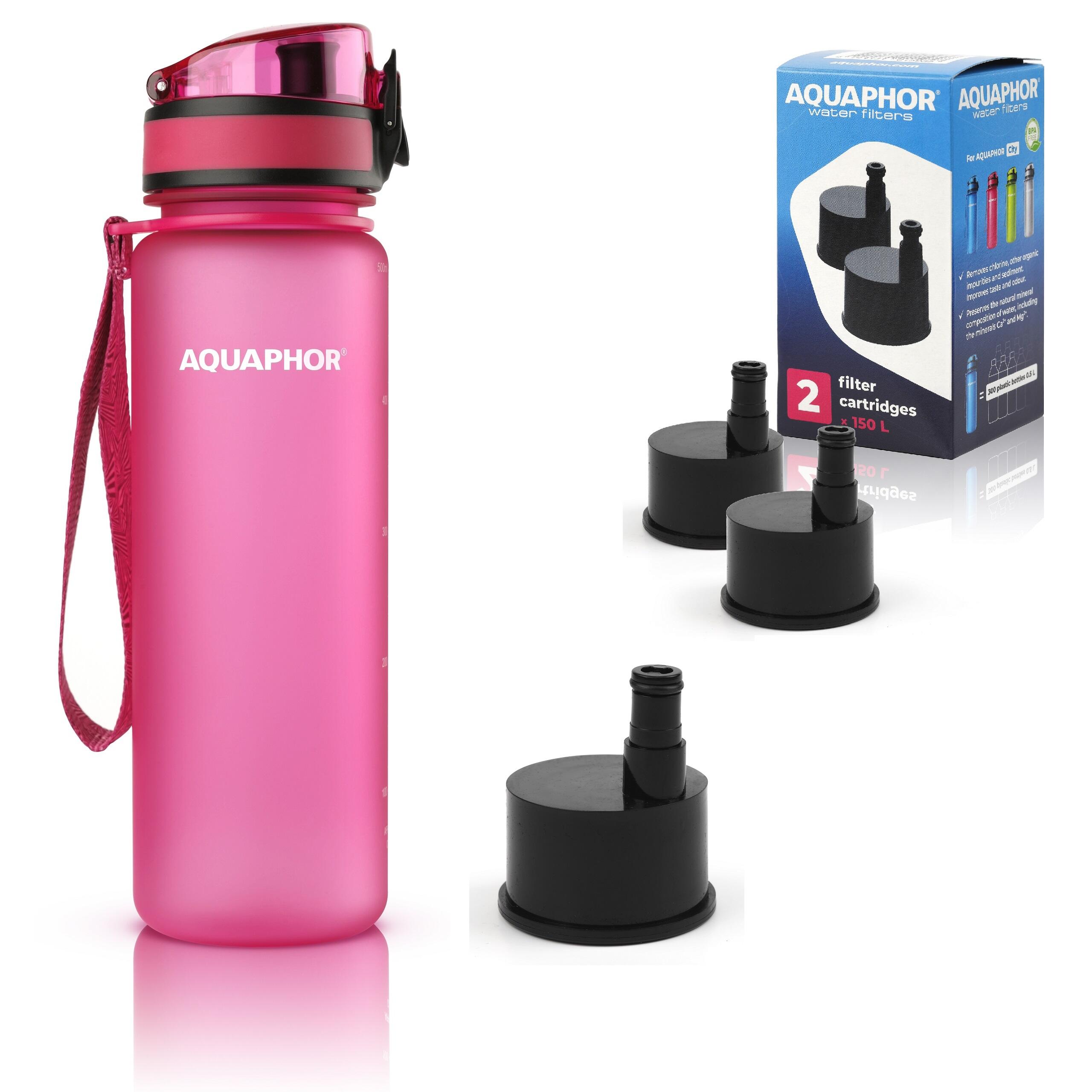 Butelka filtrująca turystyczna Aquaphor City 500 ml + 3 filtry