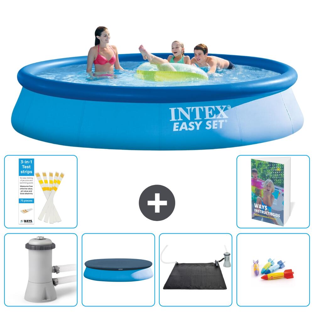 INTEX Basen Easy Set Okrągły - 396x84 cm - 7-częściowy S211