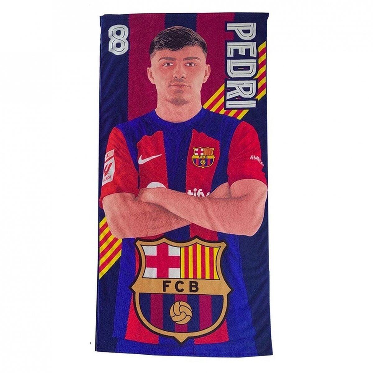 FC Barcelona ręcznik plażowy Pedri mikrofibra 70X140 wielokolorowy