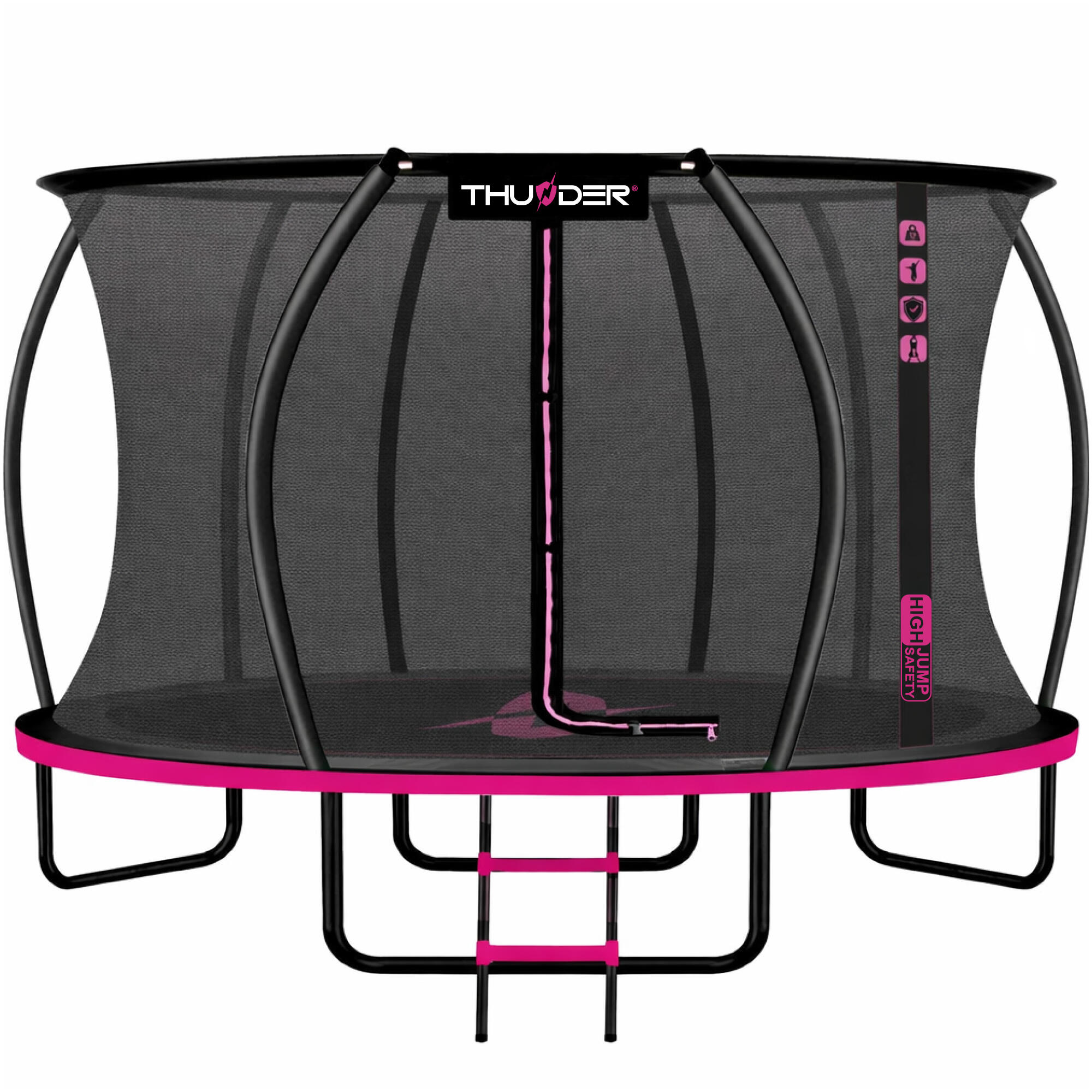 Trampolina ogrodowa dla dzieci z siatką THUNDER INSIDE-ULTRA 14ft 427cm