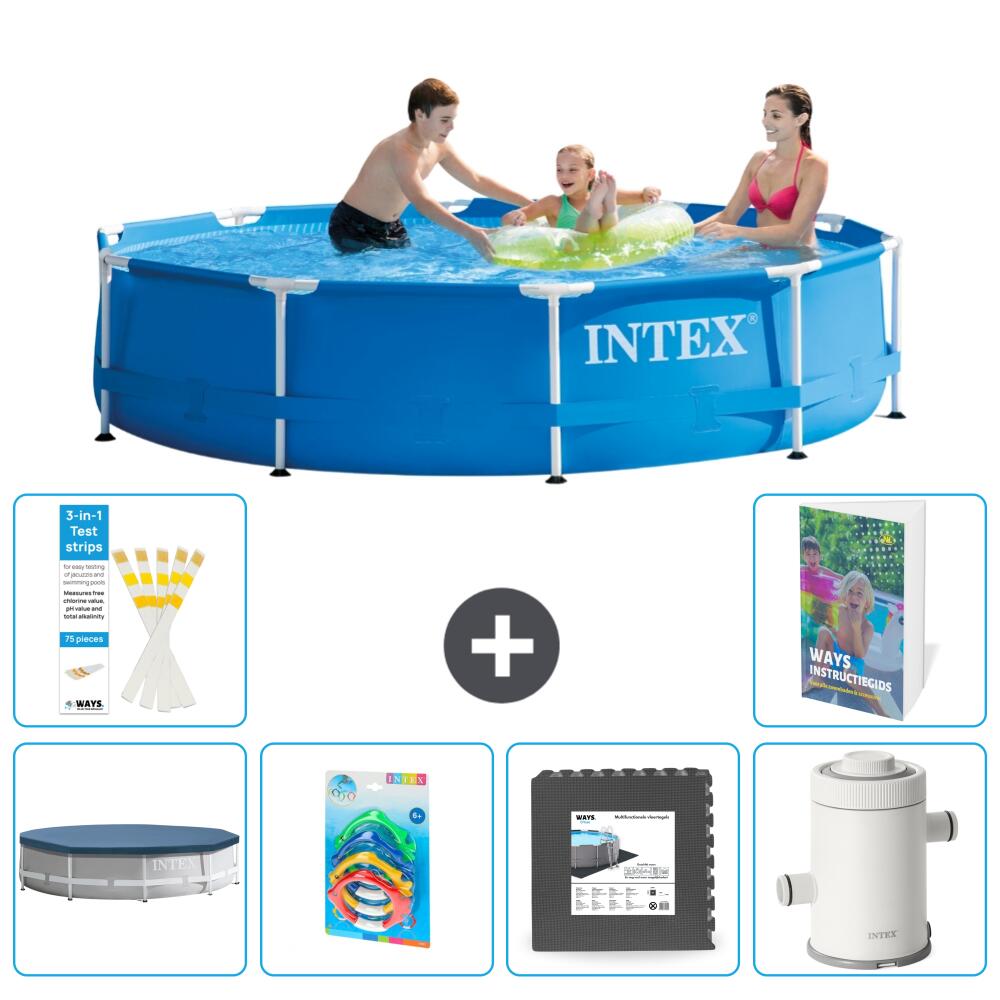 INTEX Basen ze stelażem Okrągły - 305x76 cm - 7-częściowy S143