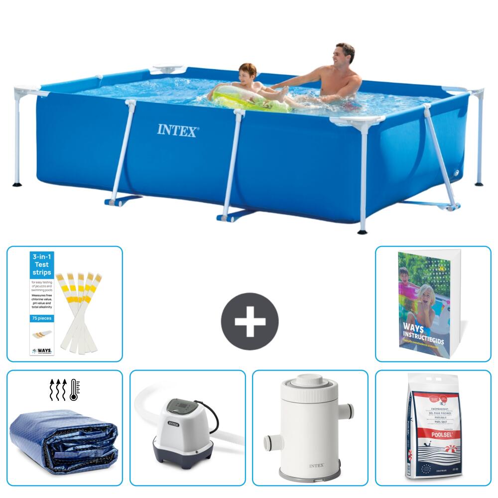 INTEX Basen ze stelażem Prostokątny - 260x160x65 cm - 7-częściowy S155