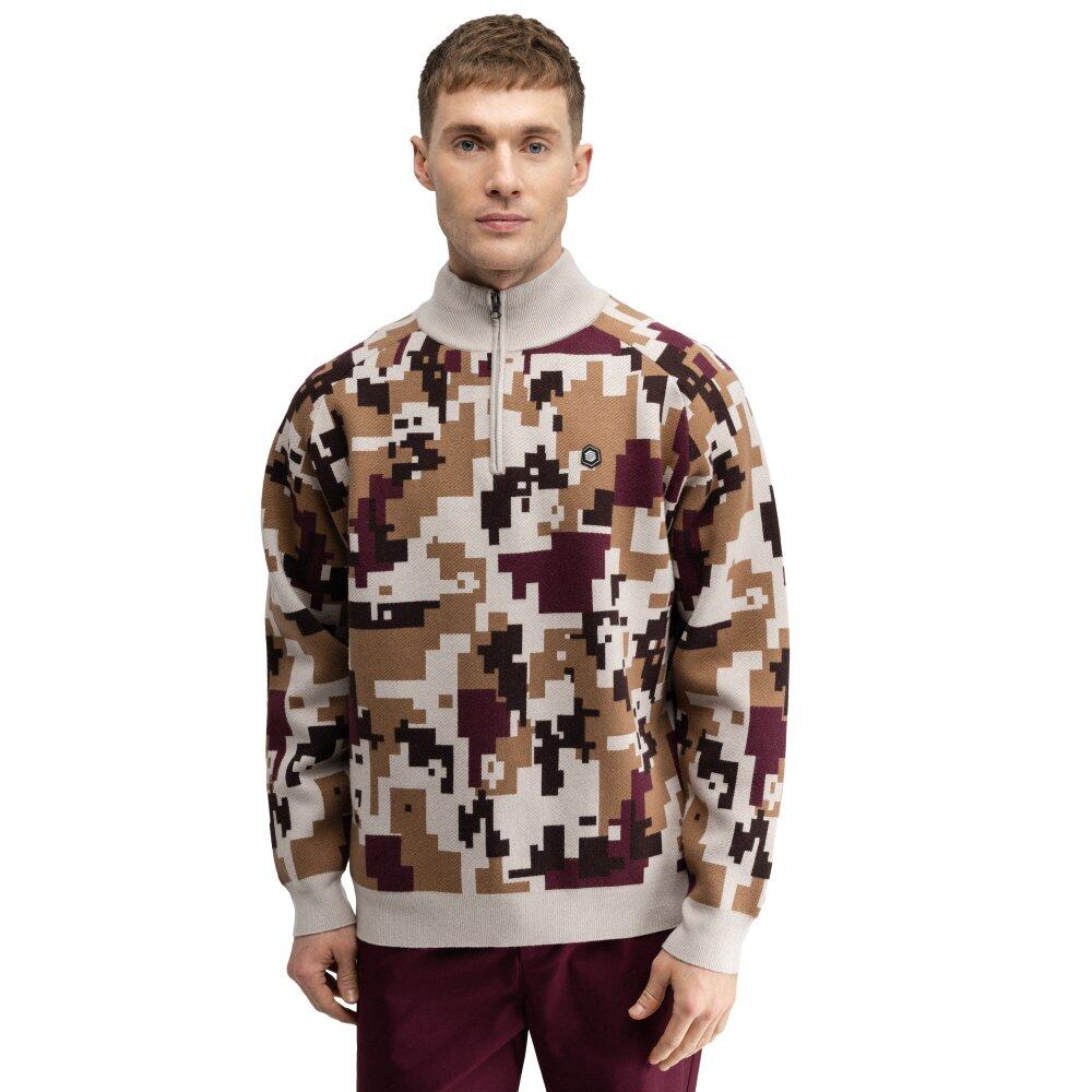 Męski sweter golfowy Siroko Fade Sand