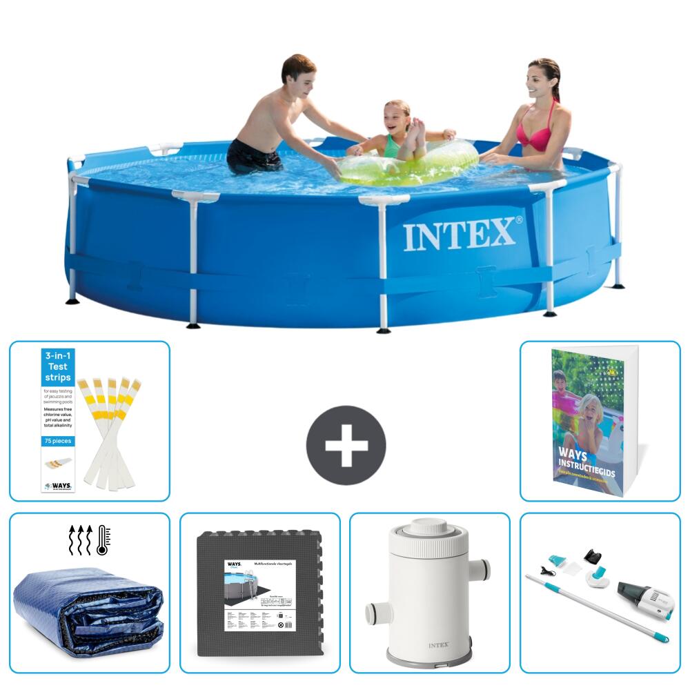 INTEX Basen ze stelażem Okrągły - 305x76 cm - 7-częściowy S141