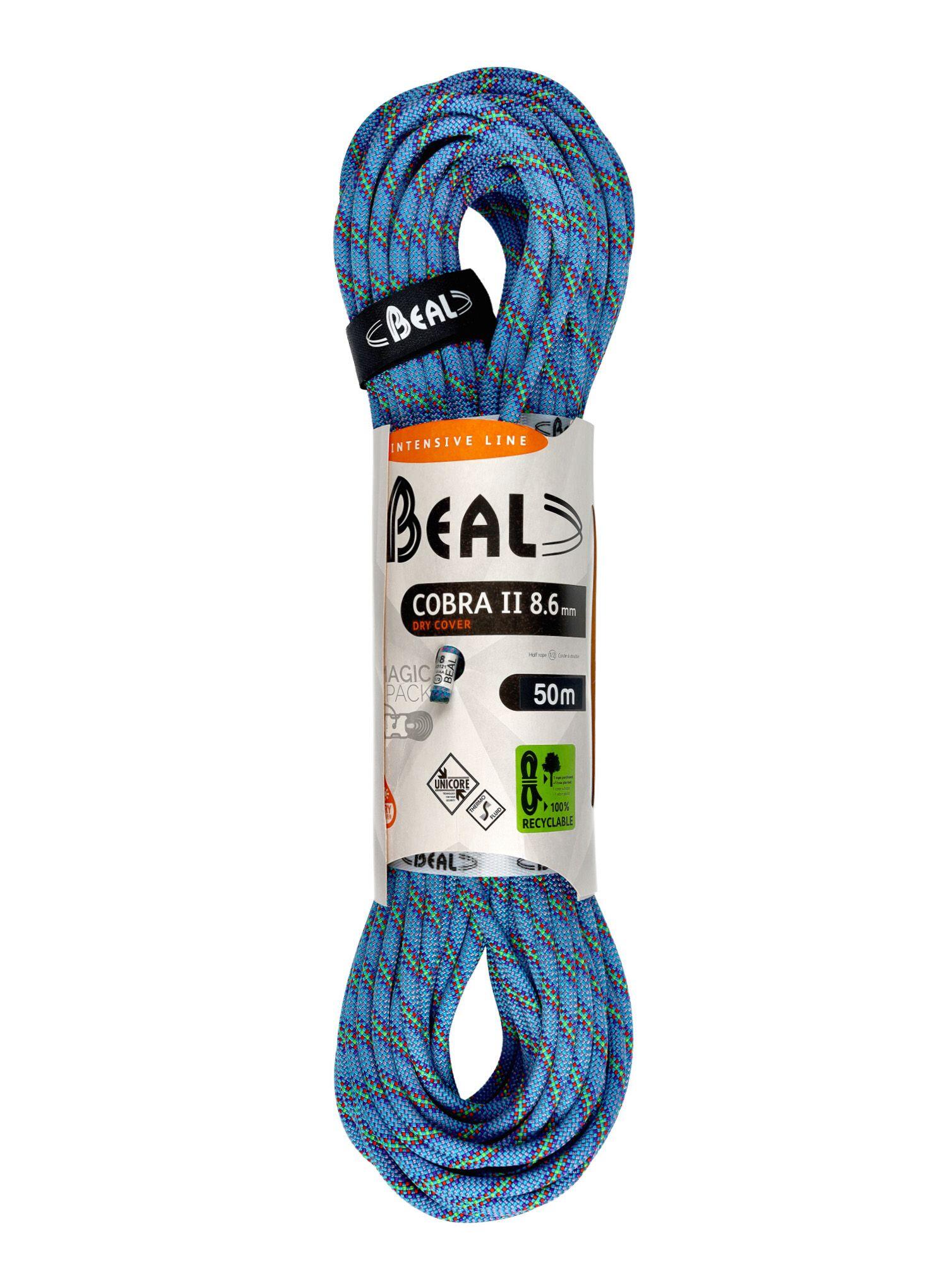 Lina dynamiczna Beal Cobra Unicore Dry Cover 8,6 mm 50 m - blue