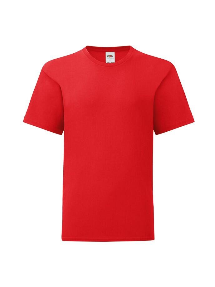 Fruit Of The Loom Iconic 150 T-shirt dla dziewczynki, 3-4 lata, czerwony
