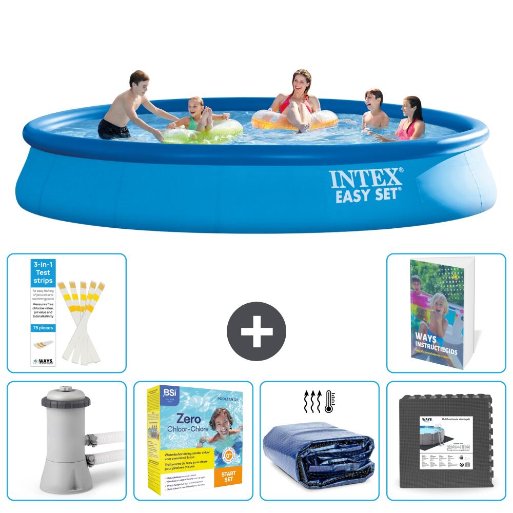 INTEX Basen Easy Set Okrągły - 457x84 cm - 7-częściowy S285