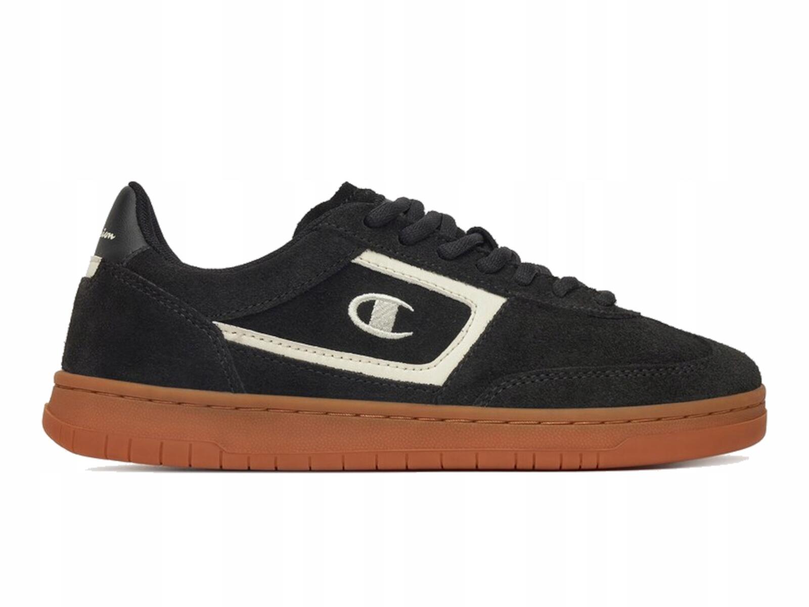 BUTY damskie CHAMPION S11759-KK006 stylowe czarne trampki skóra 36,5