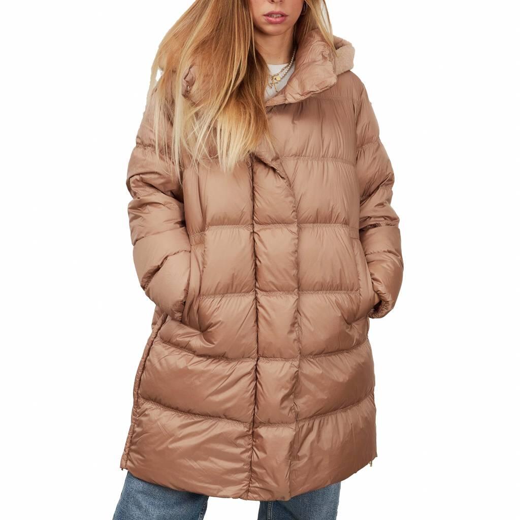 Kurtka GEOX W TAHINA LONG JKT Brązowy