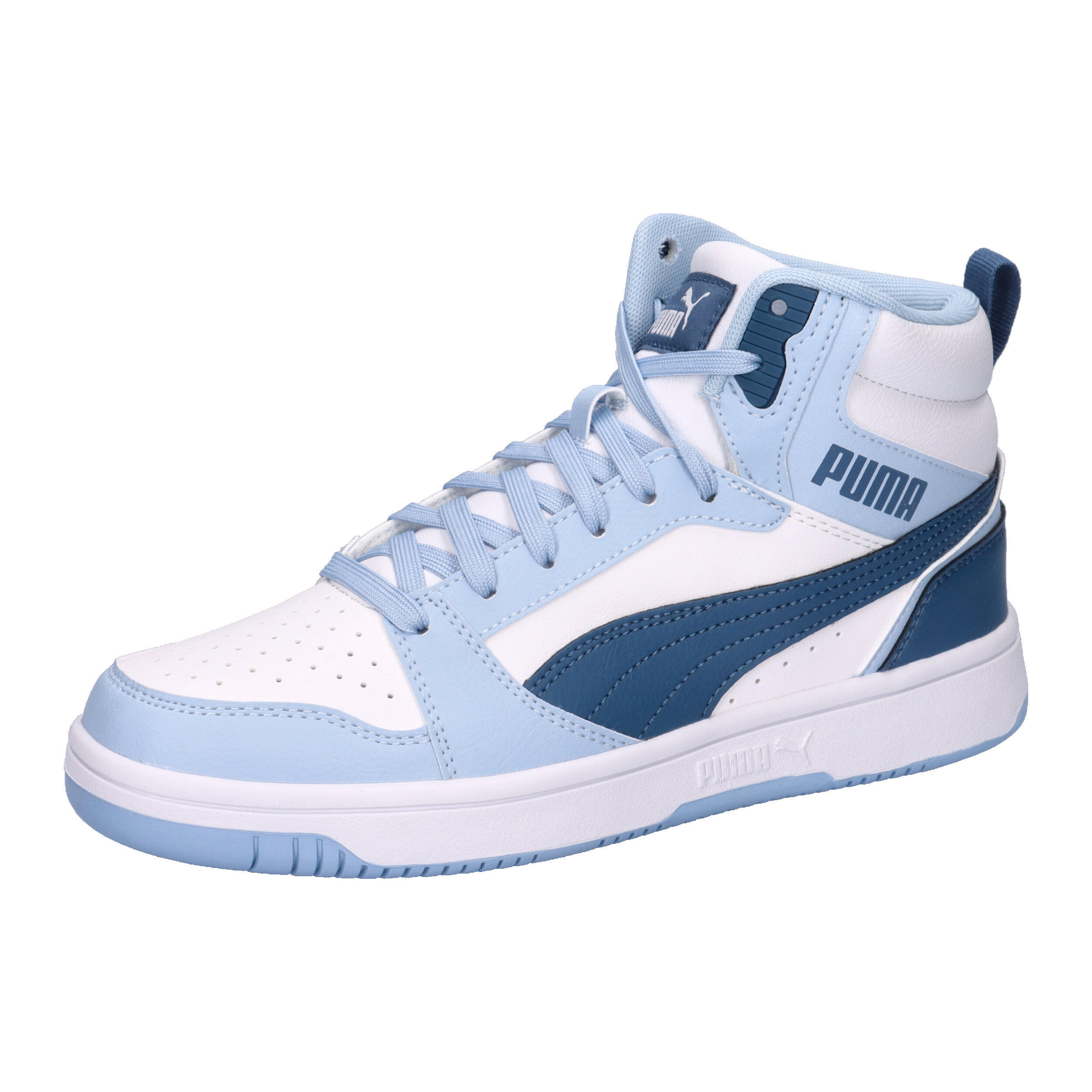 Puma Rebound V6 Mid buty dziecięce - retro, wysokie, SoftFoam+