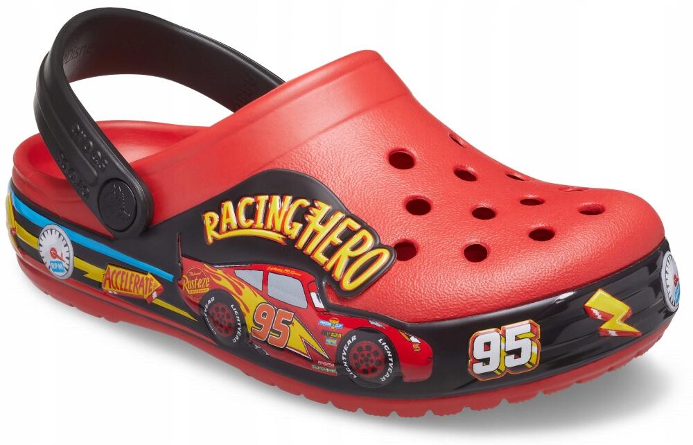 Chodaki Dla Dzieci Crocs Fl Cars Lights Band Kids Clog