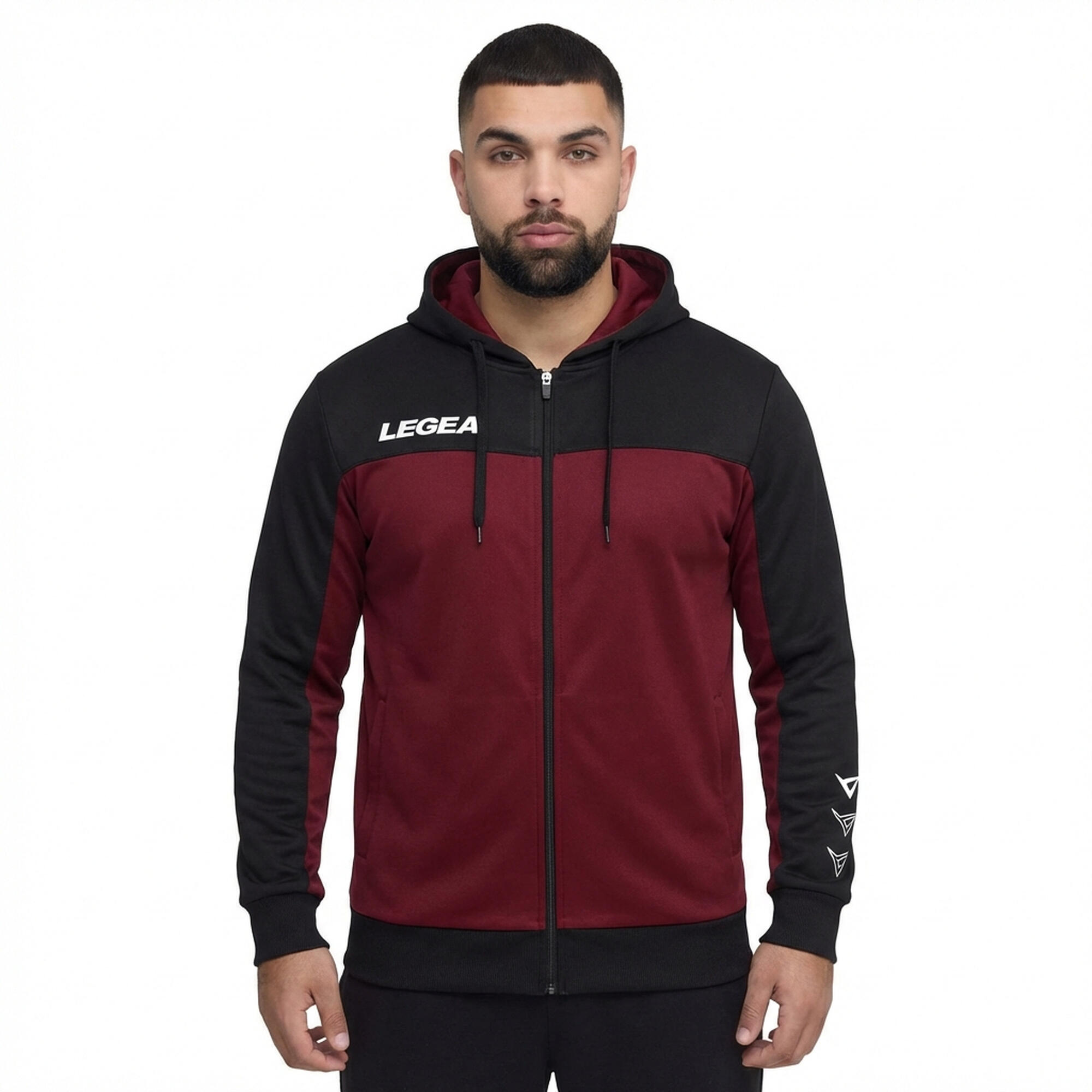 Oversize kurtka sportowa z zamkiem FLEX bordowa