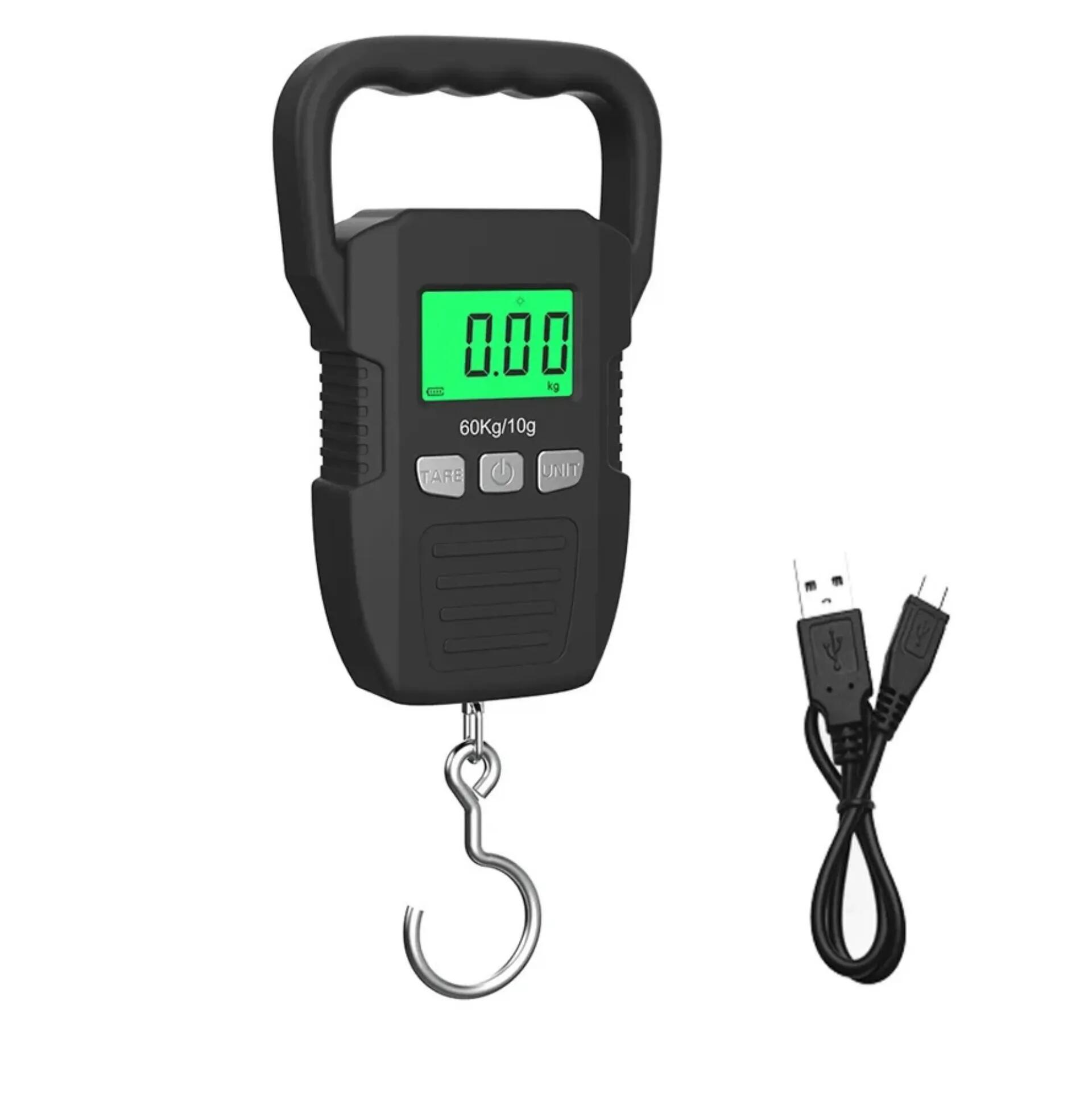 waga wisząca elektroniczna 60 kg – lcd usb hak stalowy 10 g