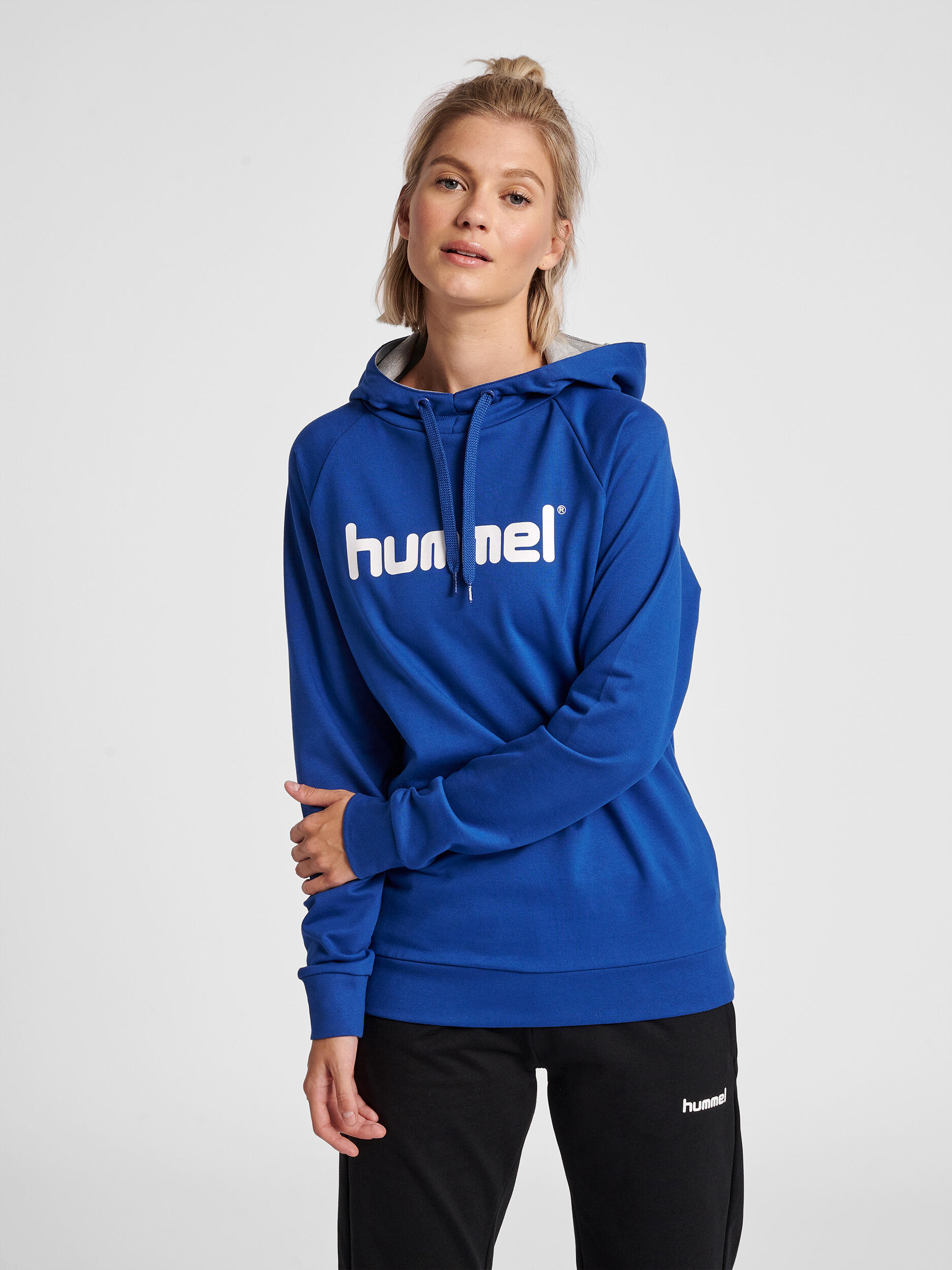 Bluza sportowa z kapturem damska Hummel Go Cotton Logo Hoodie Woman