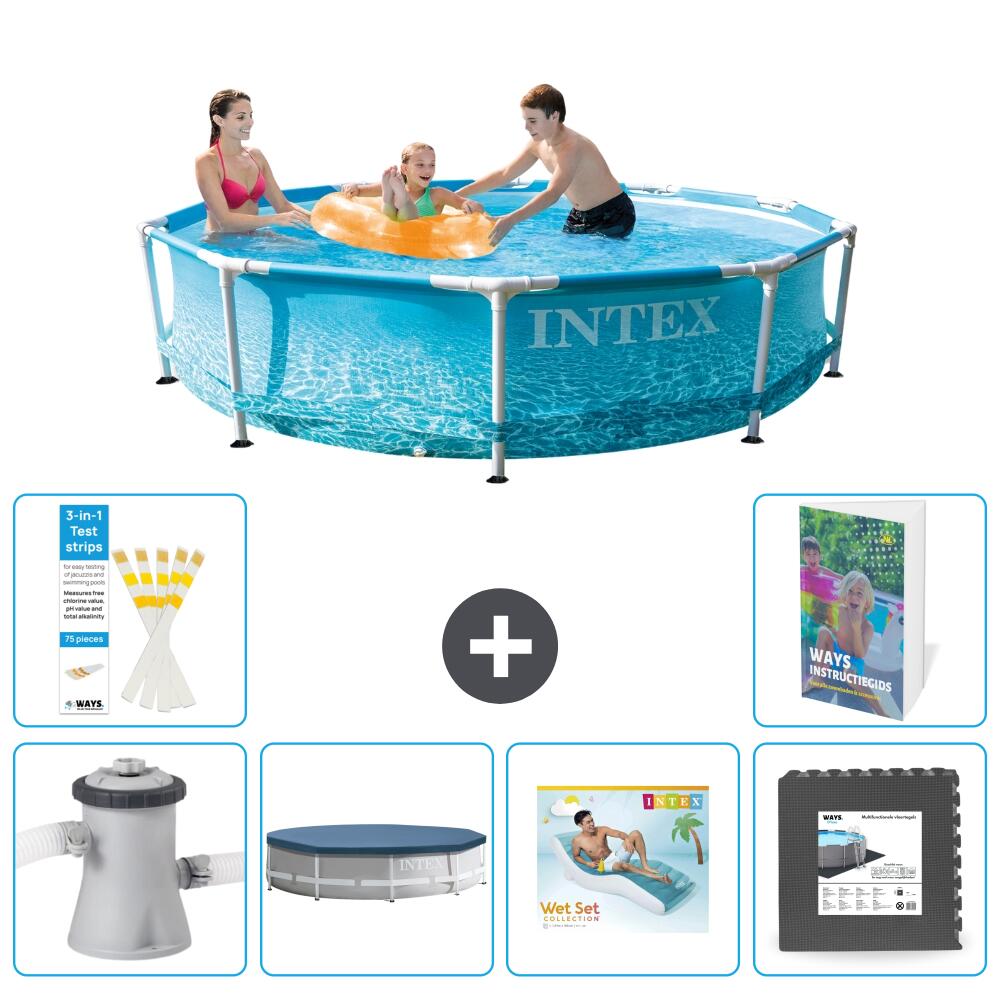 INTEX Basen ze stelażem Okrągły - 305x76 cm - 7-częściowy S223