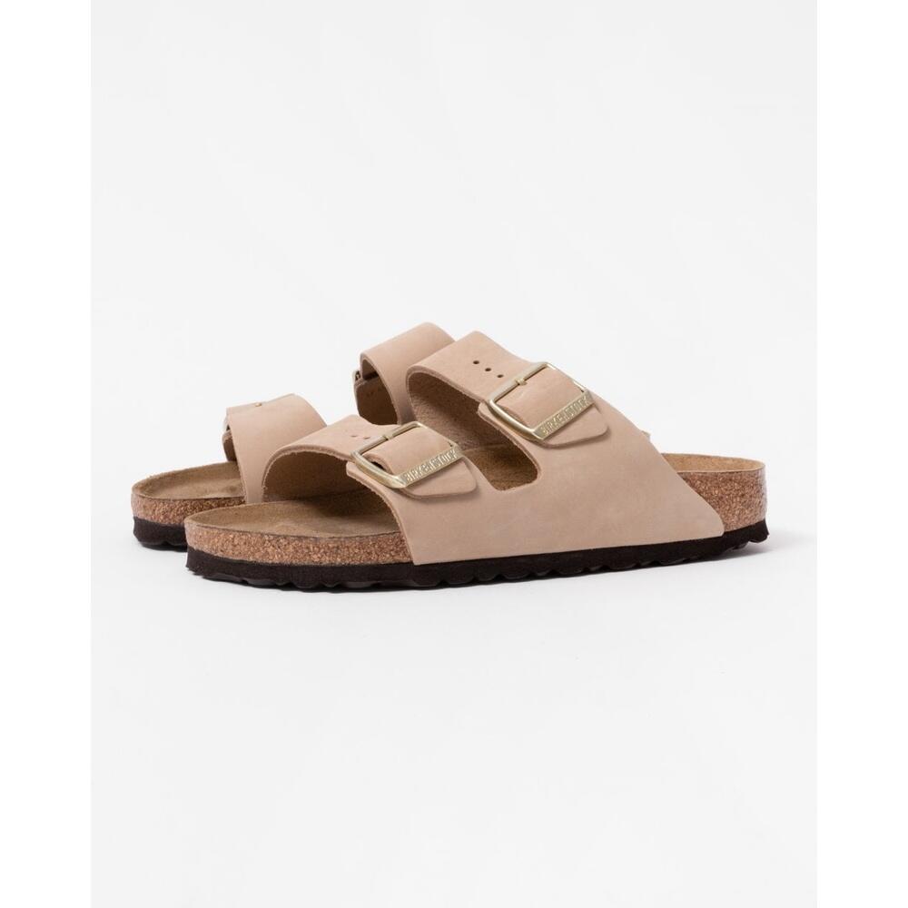 Sandały Birkenstock Arizona Sfb Skóra Nubukowa Damskie