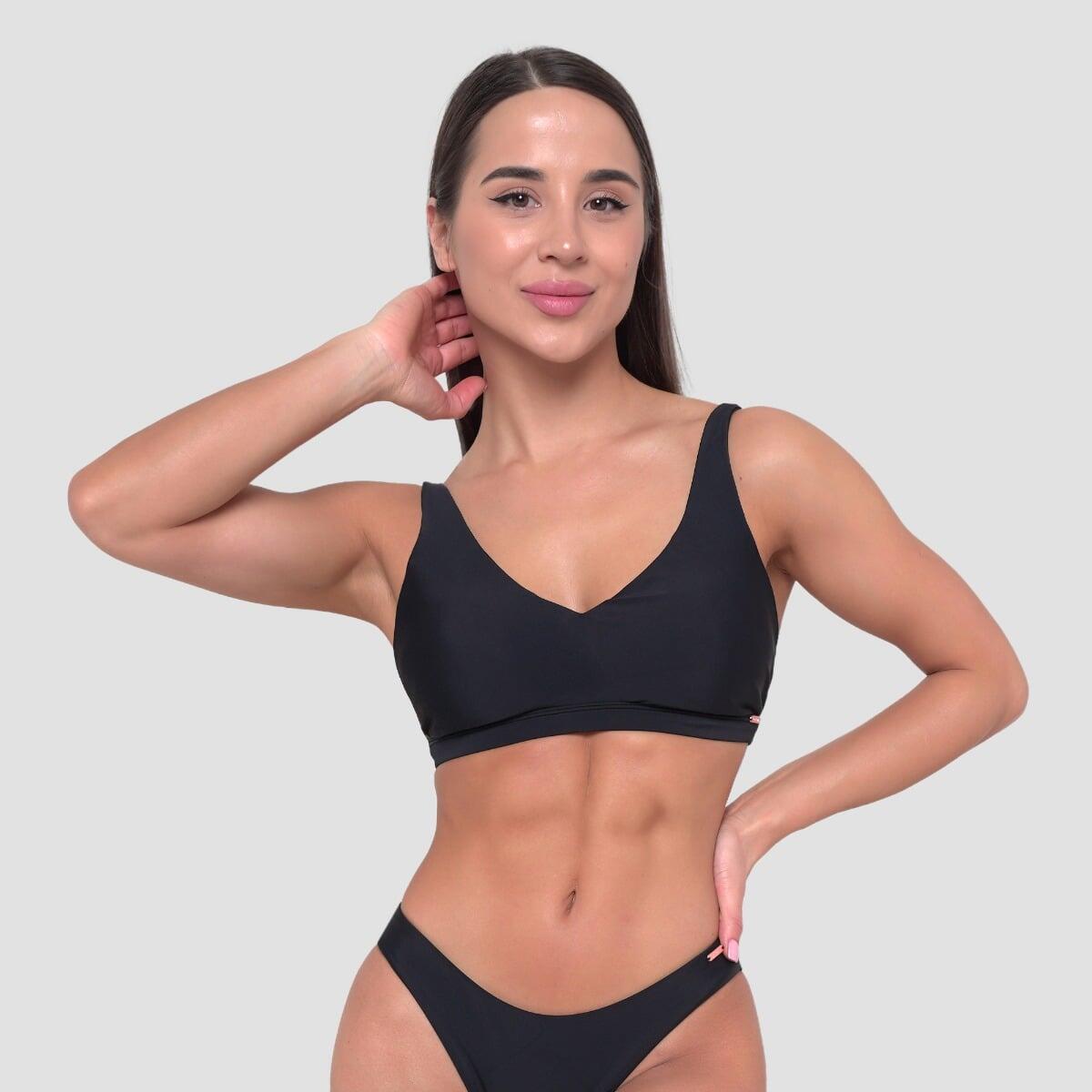 Góra od bikini damska pływanie regulowana czarna