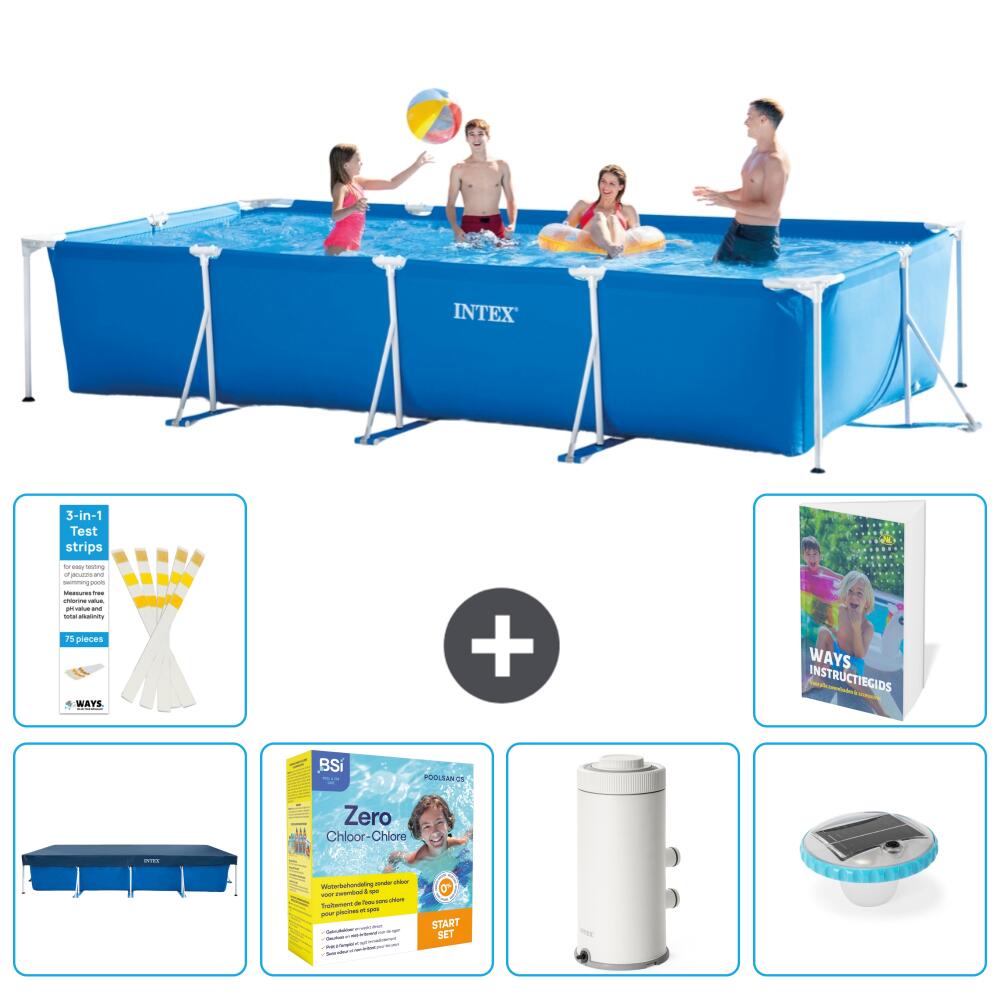 INTEX Basen ze stelażem Prostokątny - 450x220x84 cm - 7-częściowy S32