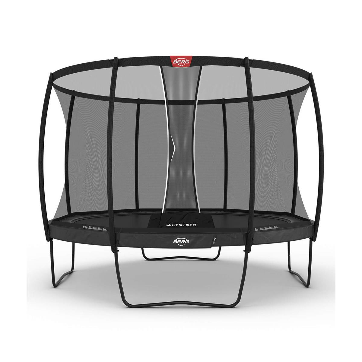 Trampolina Elite Regular 430 + Siatka Bezp. DLX XL Szary