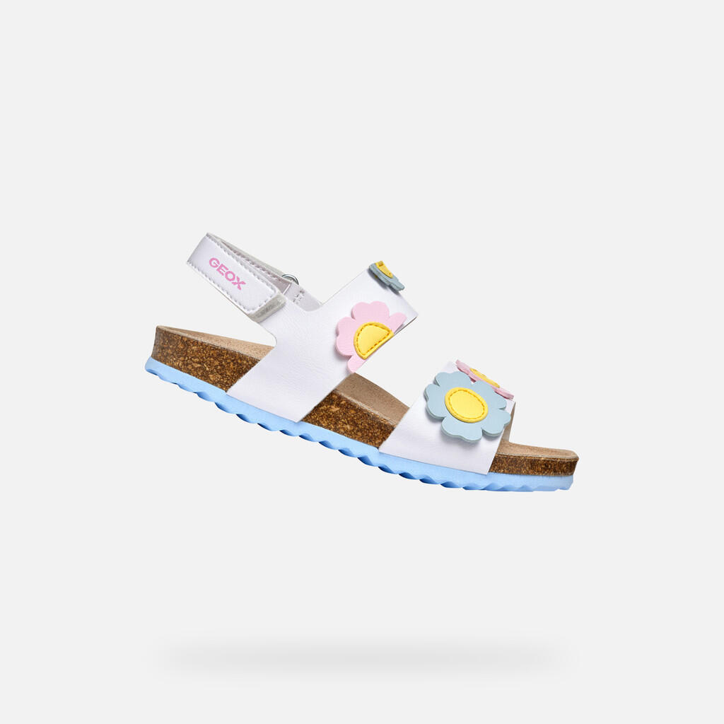 Sandały Geox Model J Adriel Girl Kolor Biały