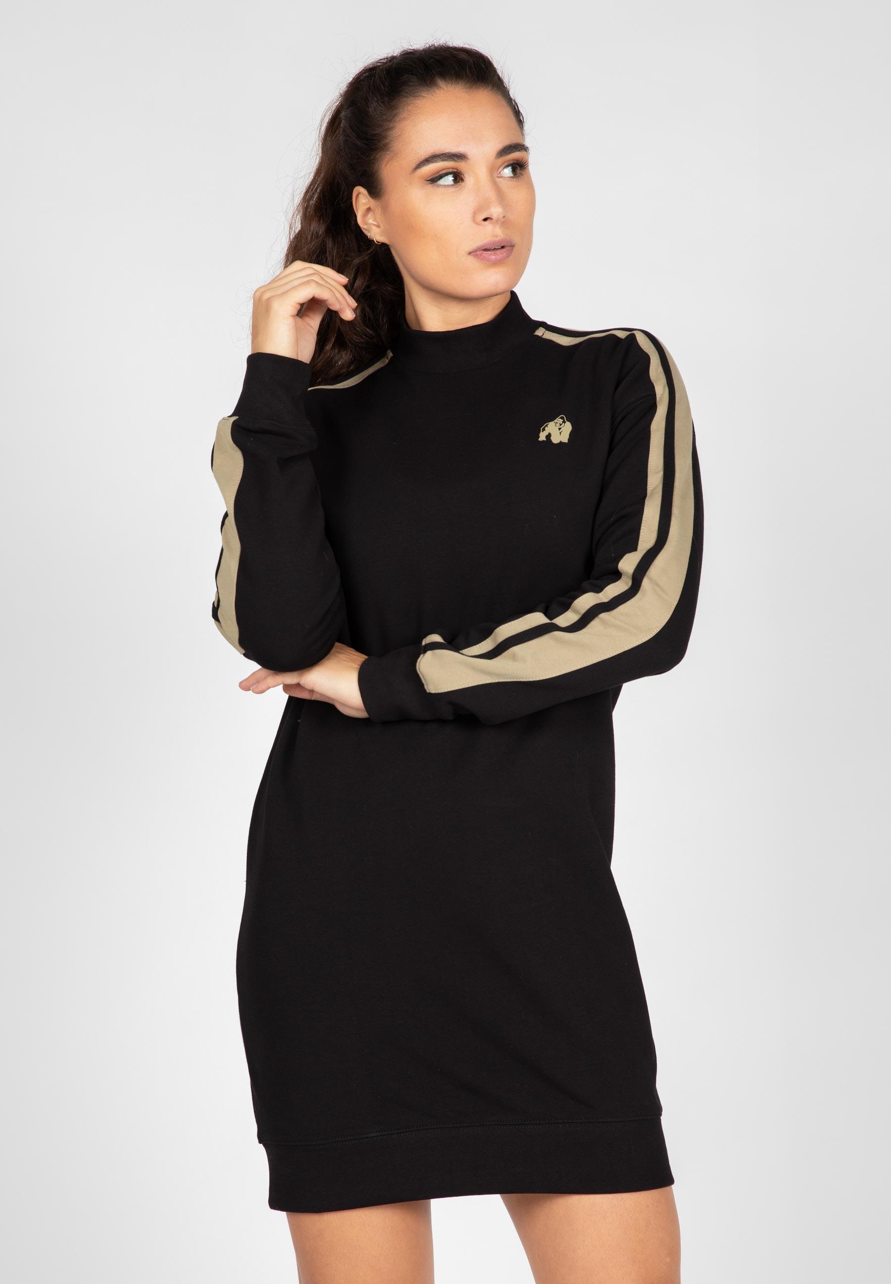 Isabella Sweatshirt Dress - czarna sukienka dresowa