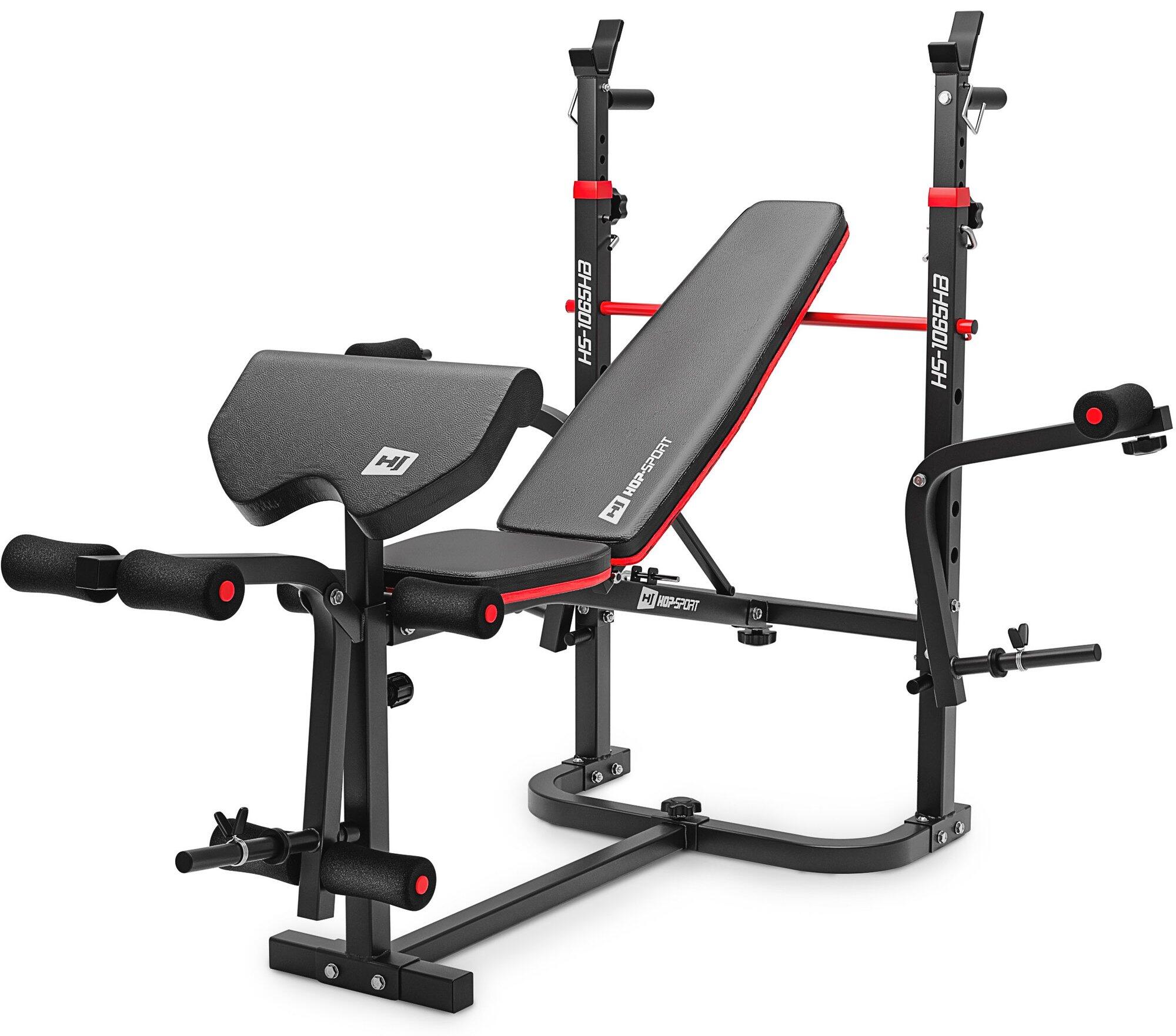 Ławka kulturystyczna do ćwiczeń Hop-Sport HS-1065HB Pro z modlitewnikiem