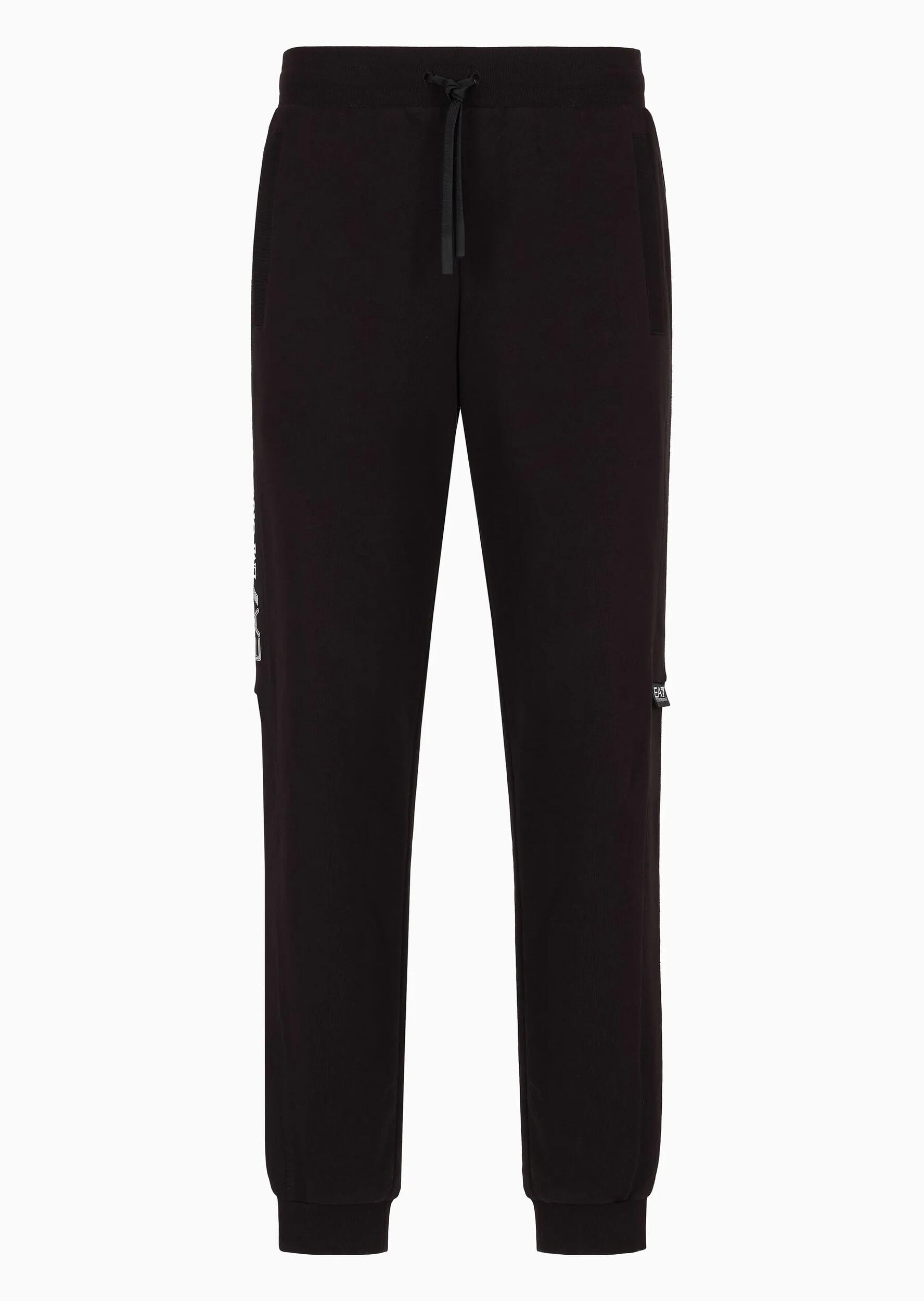 Spodnie dresowe męskie EA7 Emporio Armani sportowe czarne (6DPP57-PJOGZ-1200)