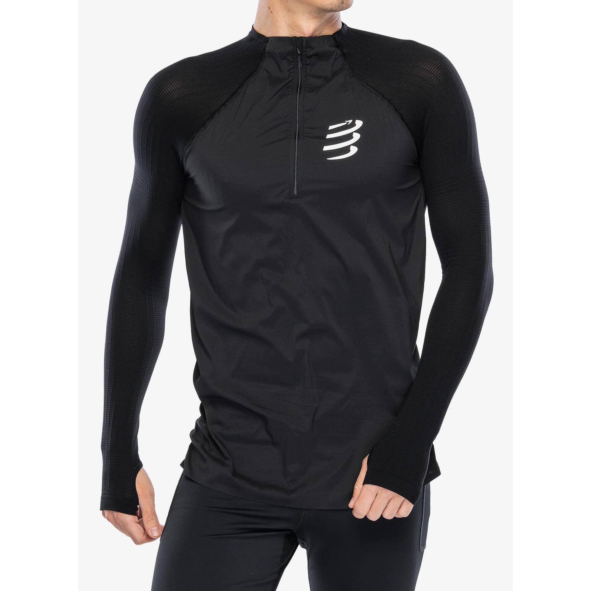 Bluza z zamkiem unisex Compressport Hurricane Windproof Seamless HZ Top