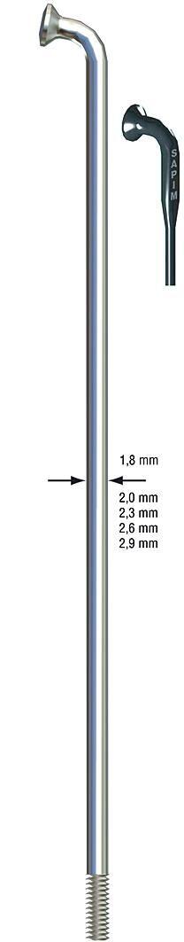 SAPIM szprycha Leader RVS 2,0 mm 270 mm - 100 szt