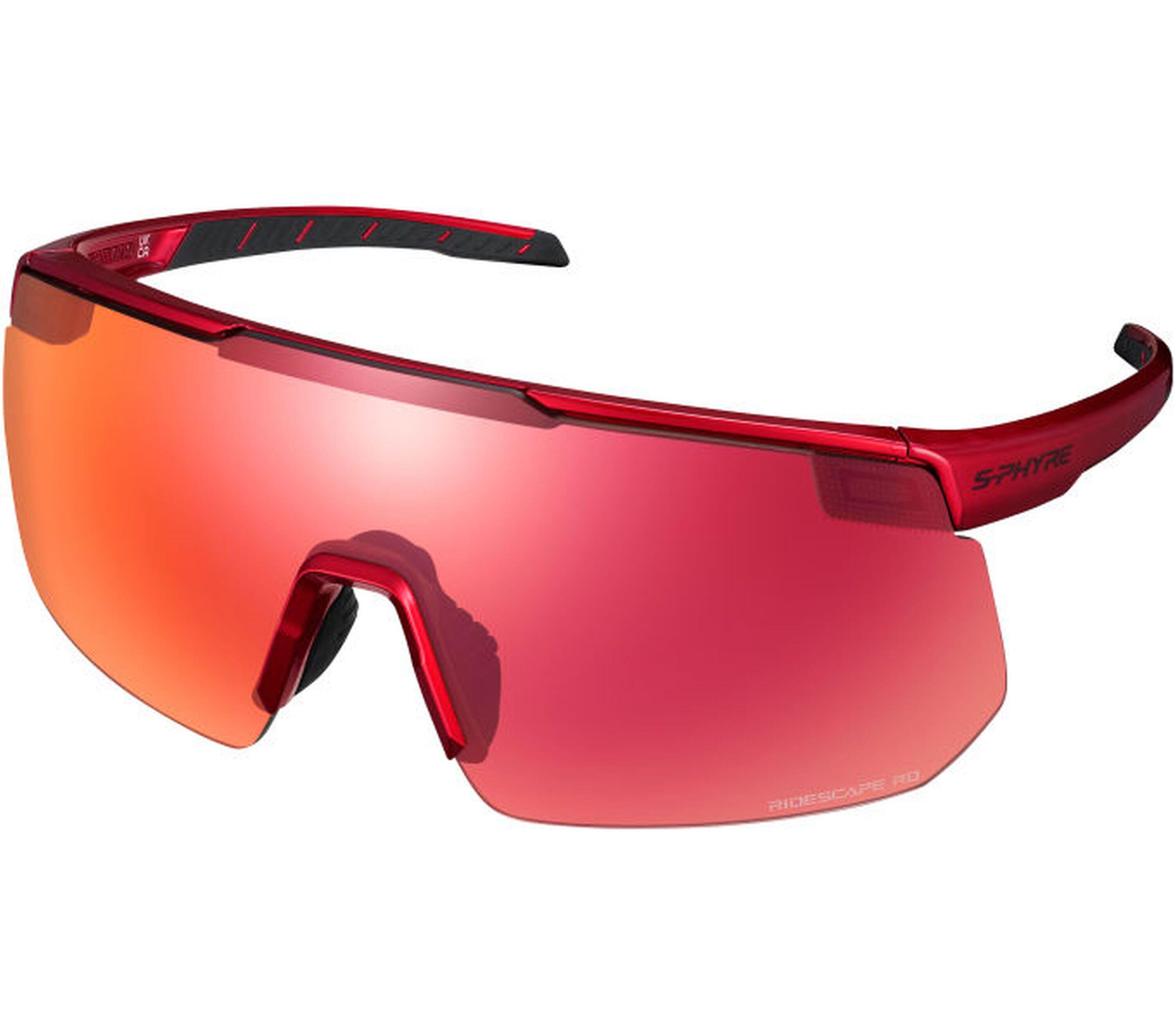 Brille S-PHYRE 2 Ridescape Road, metaliczna czerwień