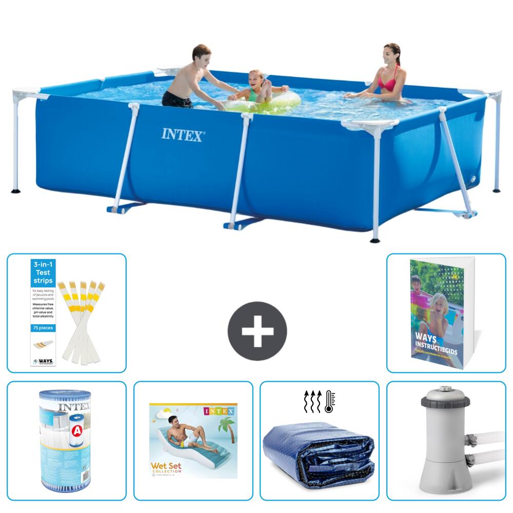 INTEX Basen ze stelażem Prostokątny - 300x200x75 cm - 7-częściowy S173