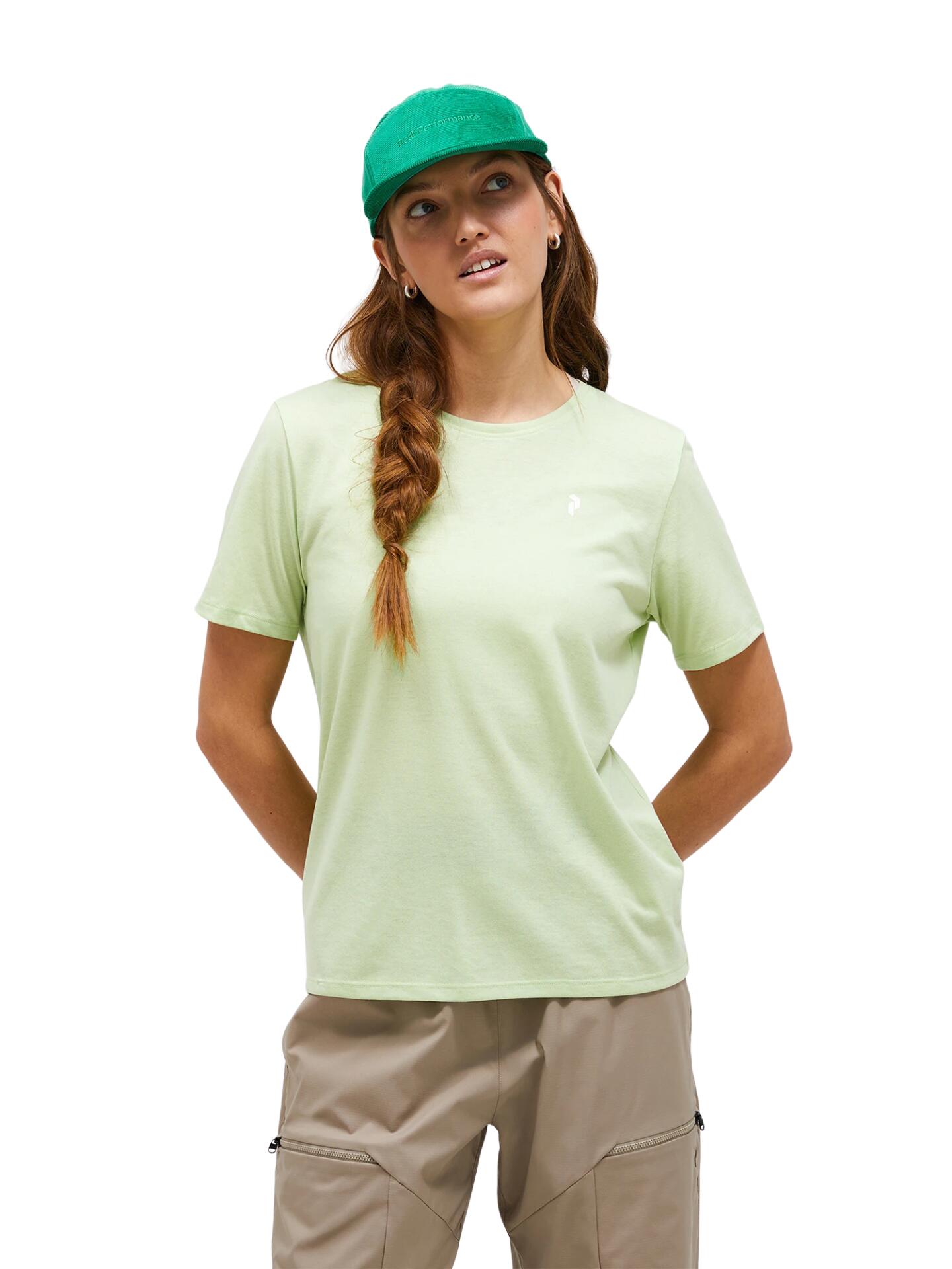 Koszulka Peak Performance damska Explore Graphic Tee zielona - S