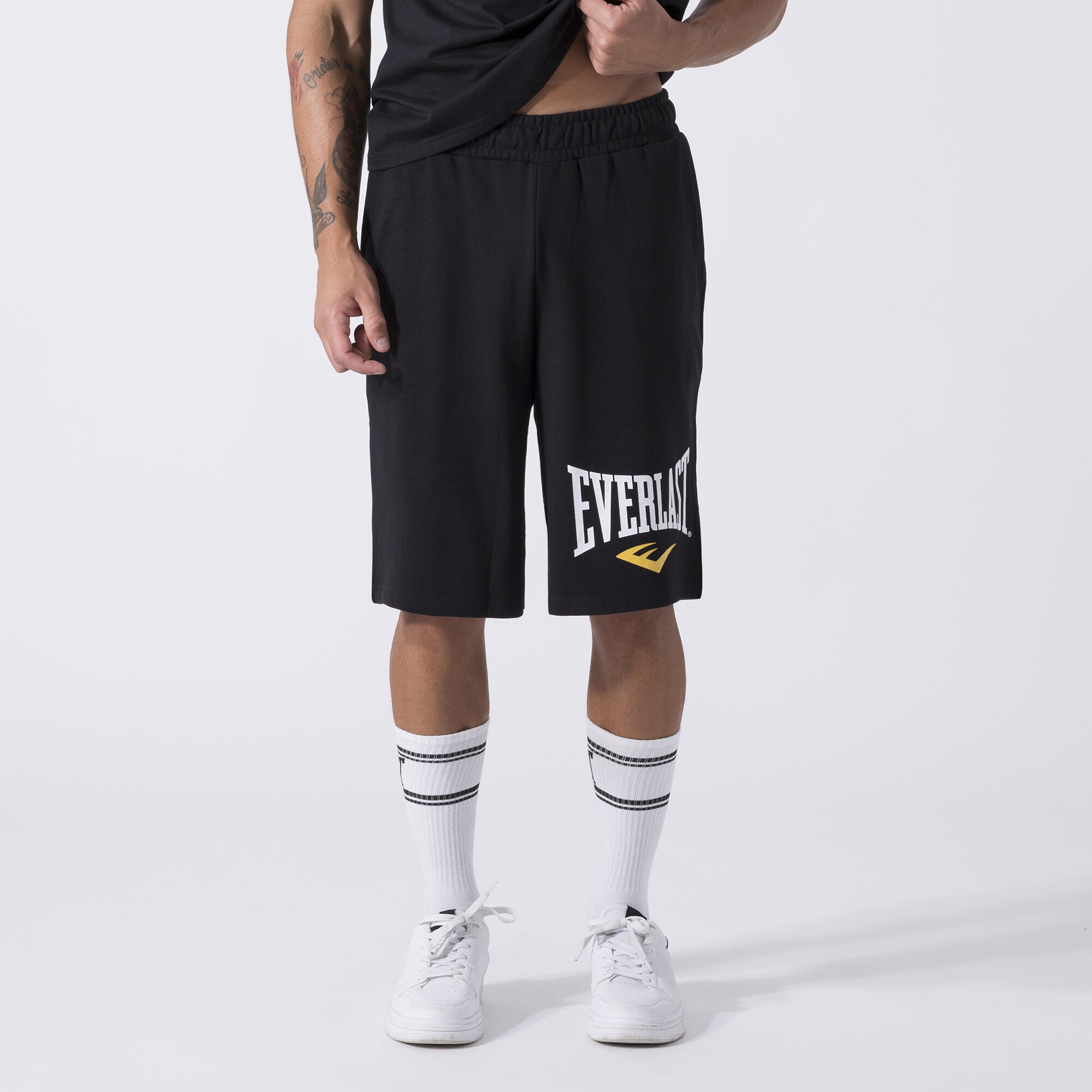 ICONIC SHORTS CZARNY BAWELNA, POLIESTER