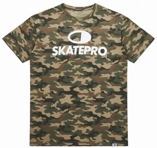 Odzież T-shirts unisex SkatePro Koszulka - M - Camo/White