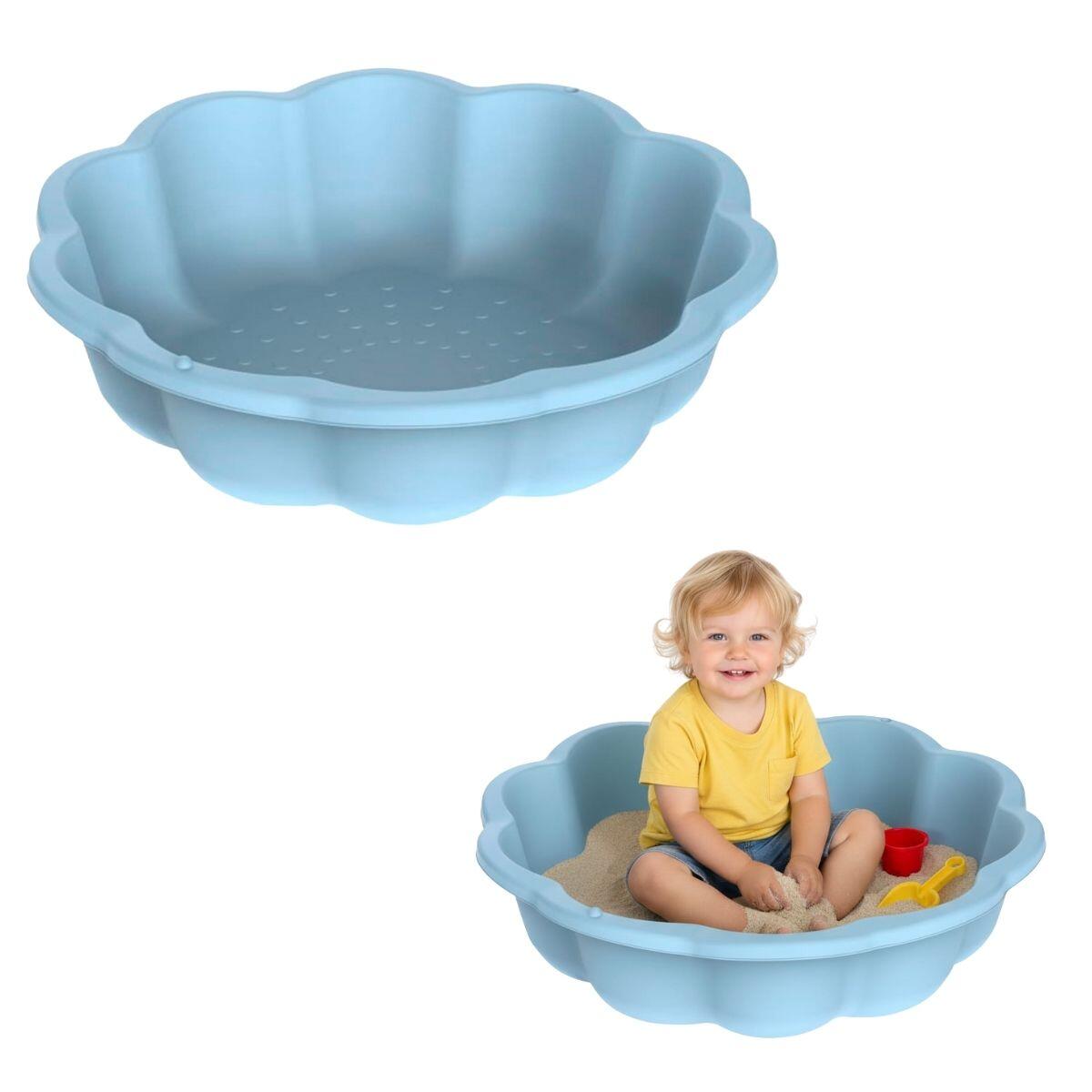 Piaskownica Plastikowa Kwiatek 76 Cm - Błękitny
