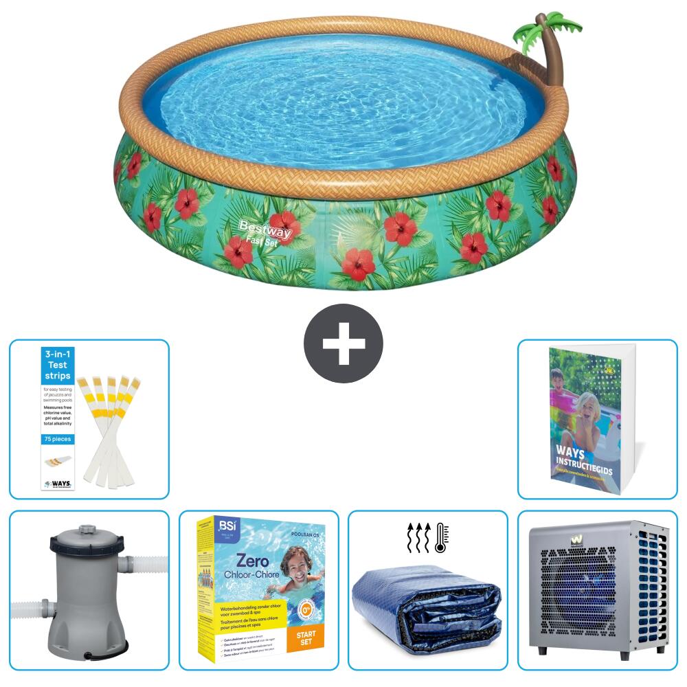 BESTWAY Basen Fast Set Okrągły - 457x84 cm - 7-częściowy S331