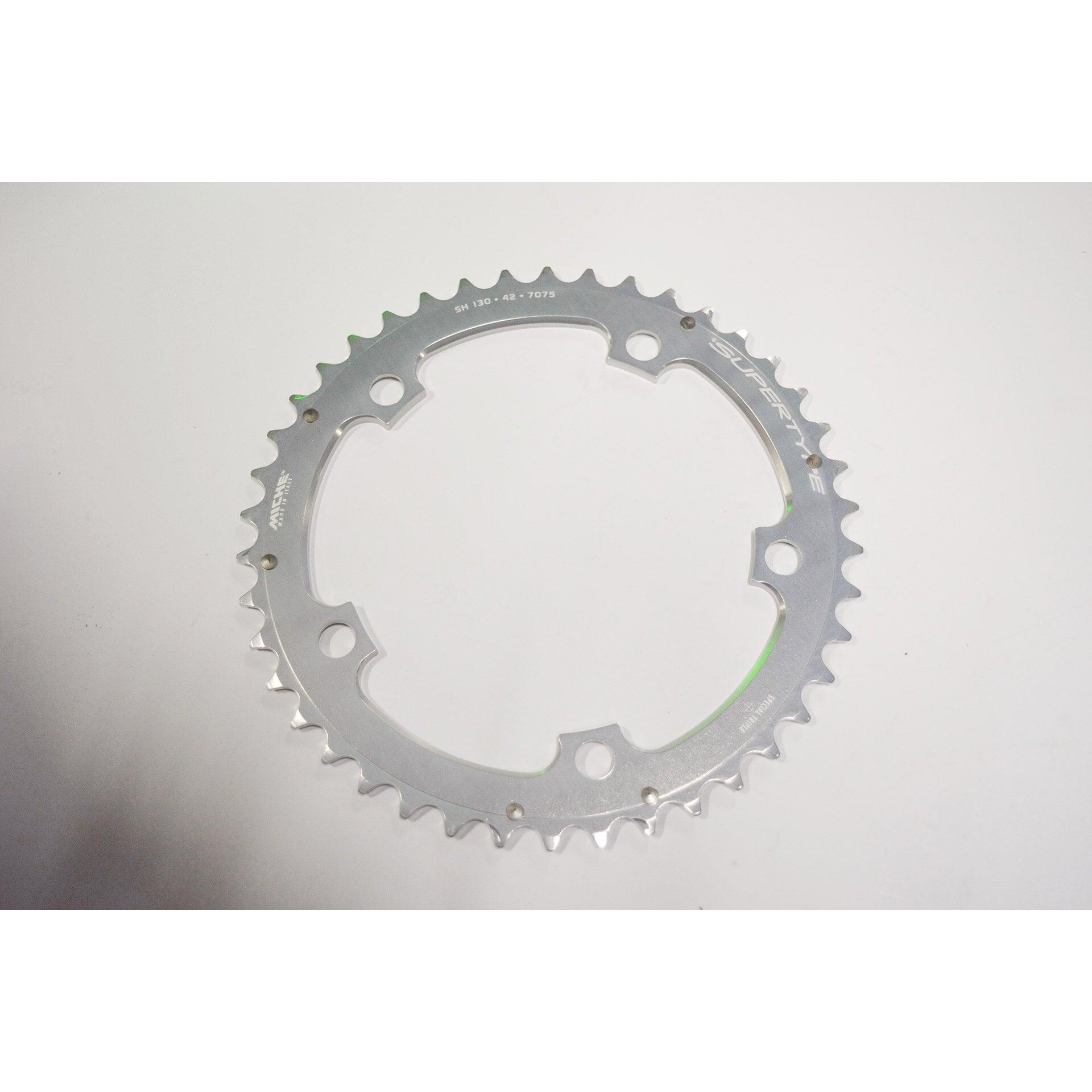 Miche Supertype 130 koronka 42Z srebrna kompatybilna z Shimano triple