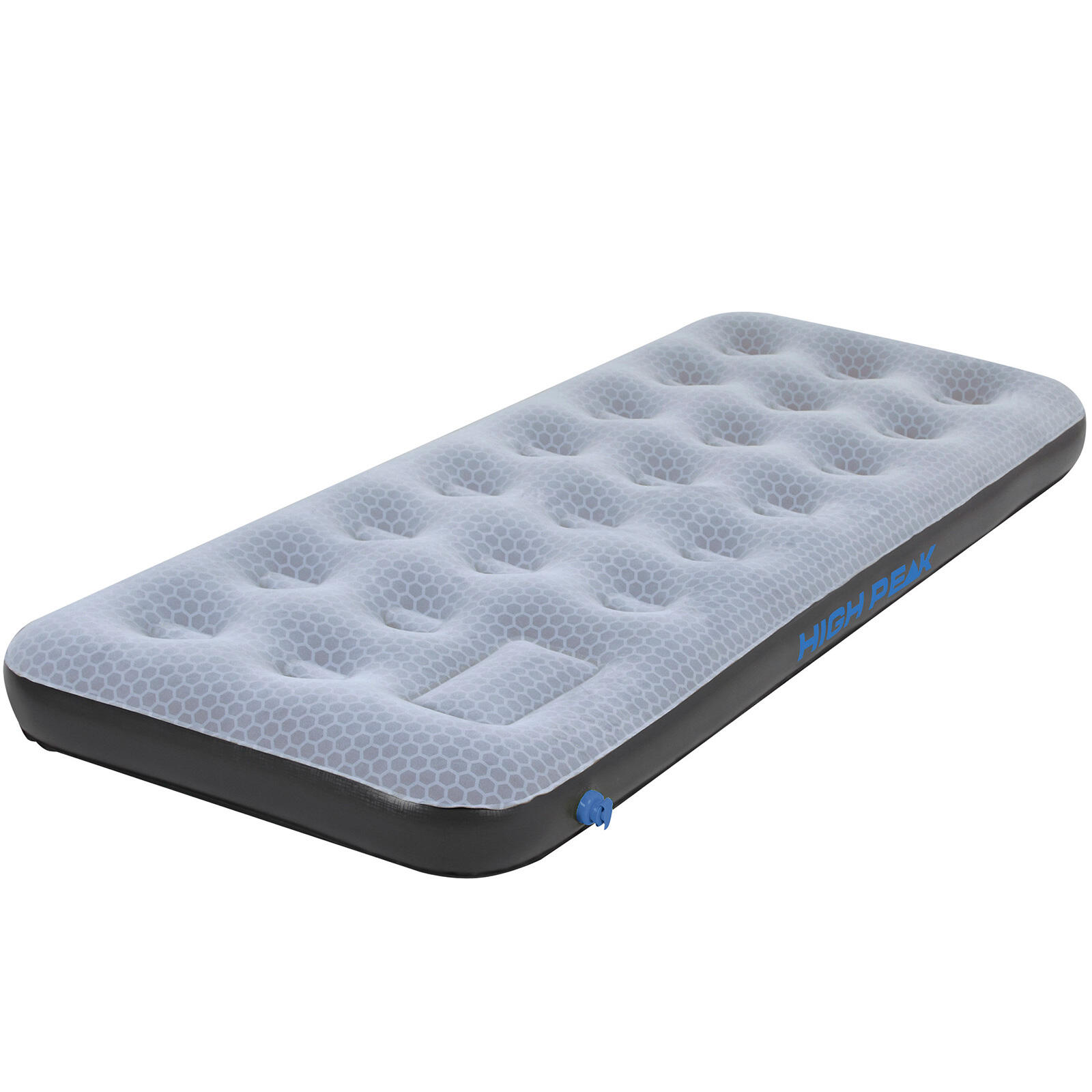 Materac Welurowy High Peak Single Comfort Plus szaro niebiesko czarny 40023