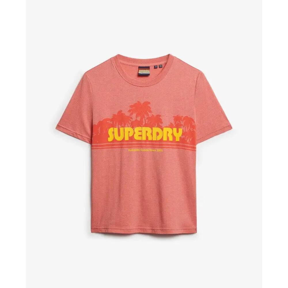 T-shirt casual w paski dla kobiet Superdry