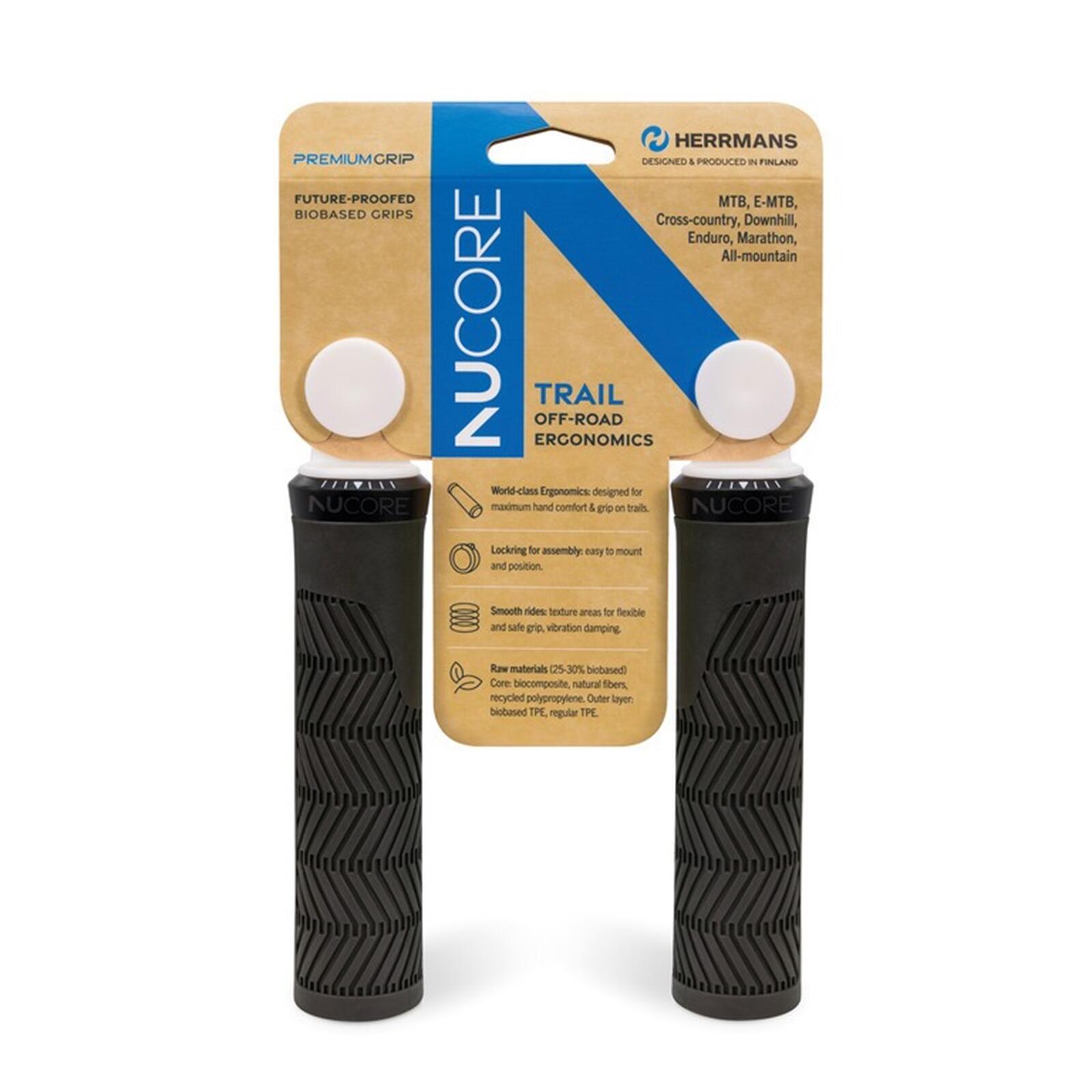 HERRMANS Nucore Trail Wave chwyty 130 mm (para), czarne