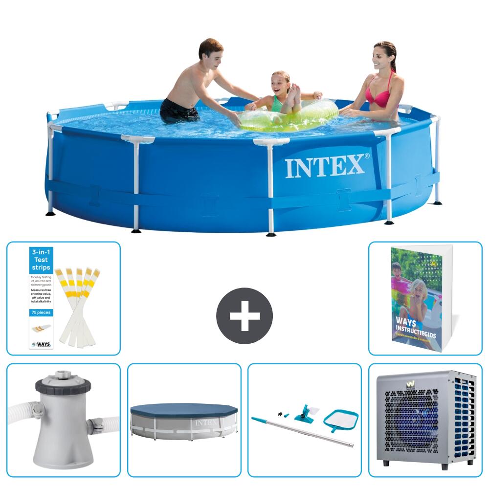 INTEX Basen ze stelażem Okrągły - 305x76 cm - 7-częściowy S283