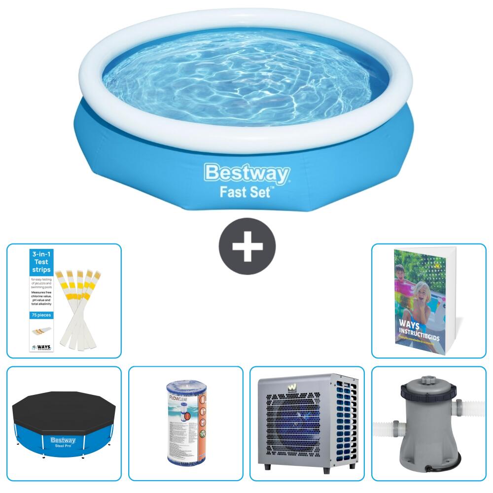 BESTWAY Basen Fast Set Okrągły - 305x66 cm - 7-częściowy S29