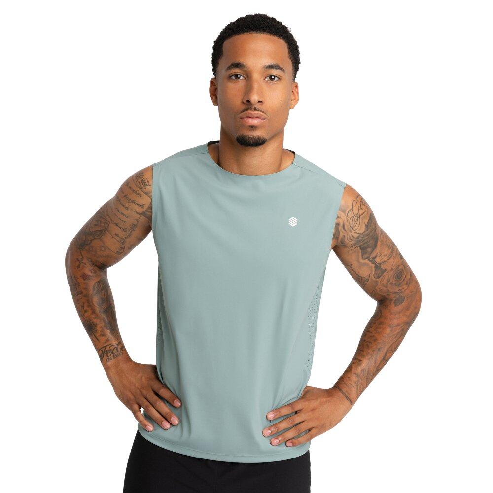 Męska koszulka tank top do biegania w terenie Trekking Siroko Apex Green