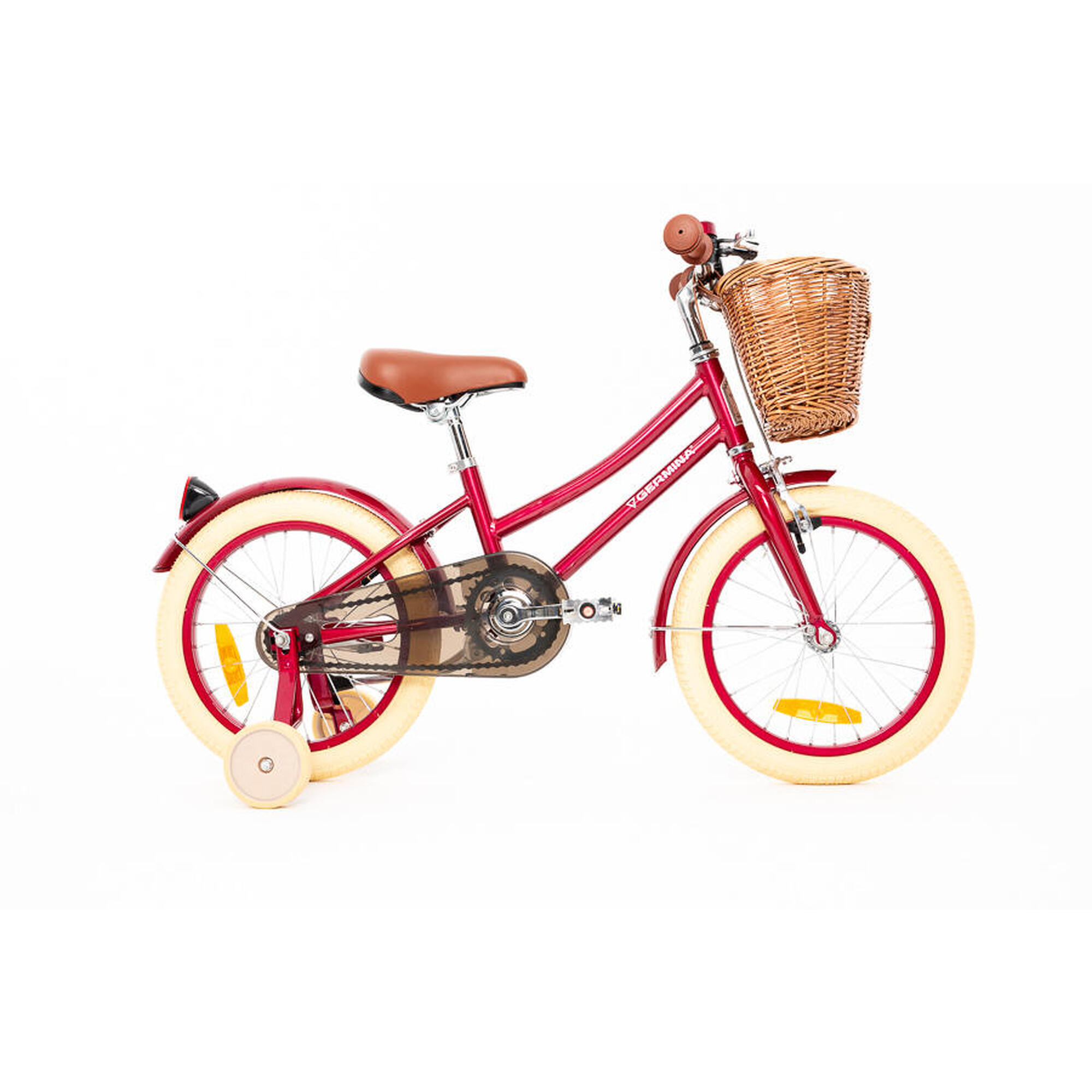 Rower dziecięcy 16 VINTAGE GERMINA kółka boczne  koszyk