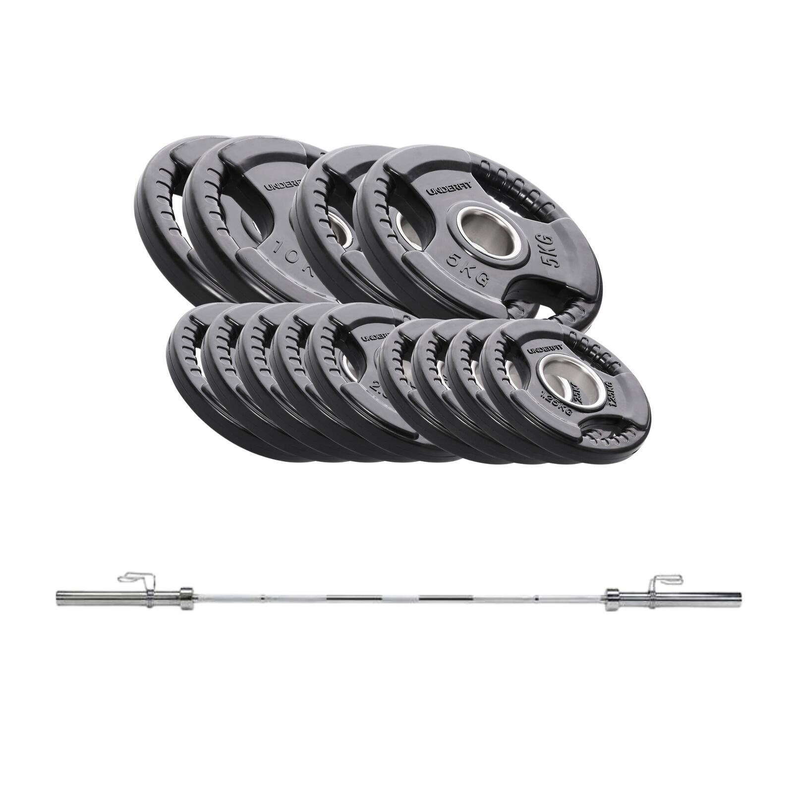 Sztanga olimpijska 150 cm (50 mm) UF12733 UNDERFIT 58 kg